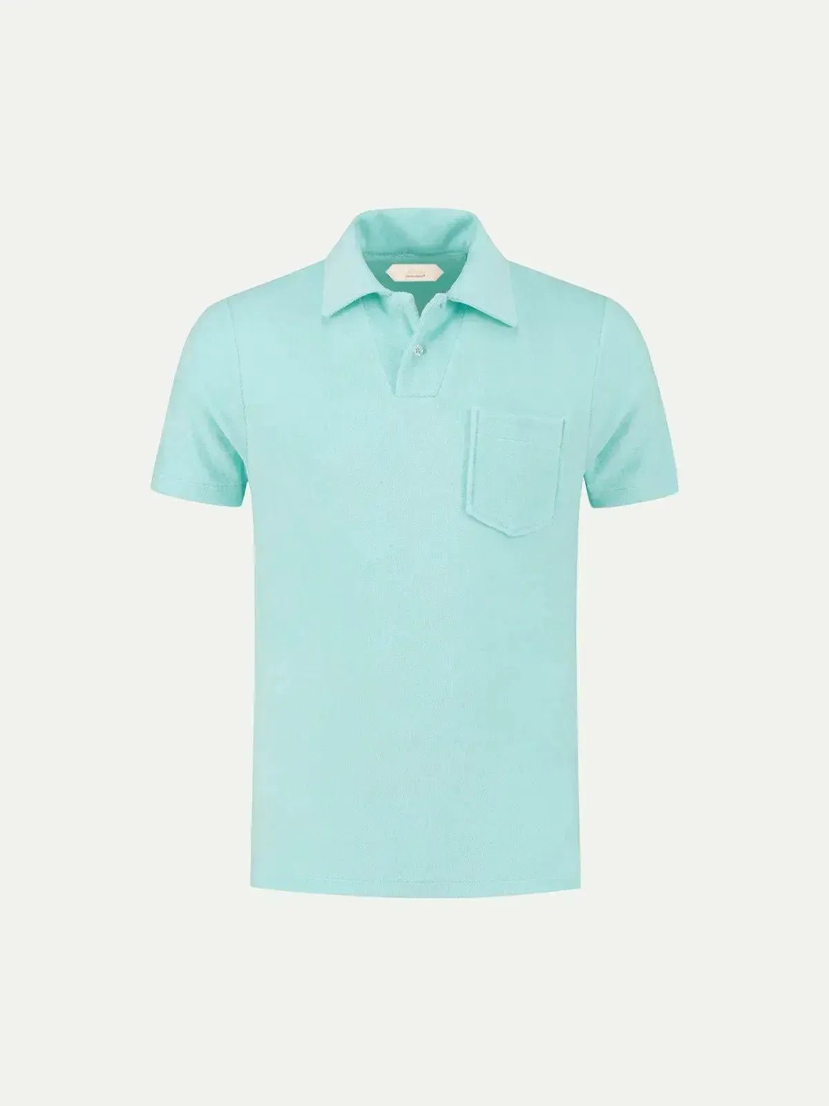 AURELIEN TERRY POLO SHIRT 2 MINT | Preamato Luxury