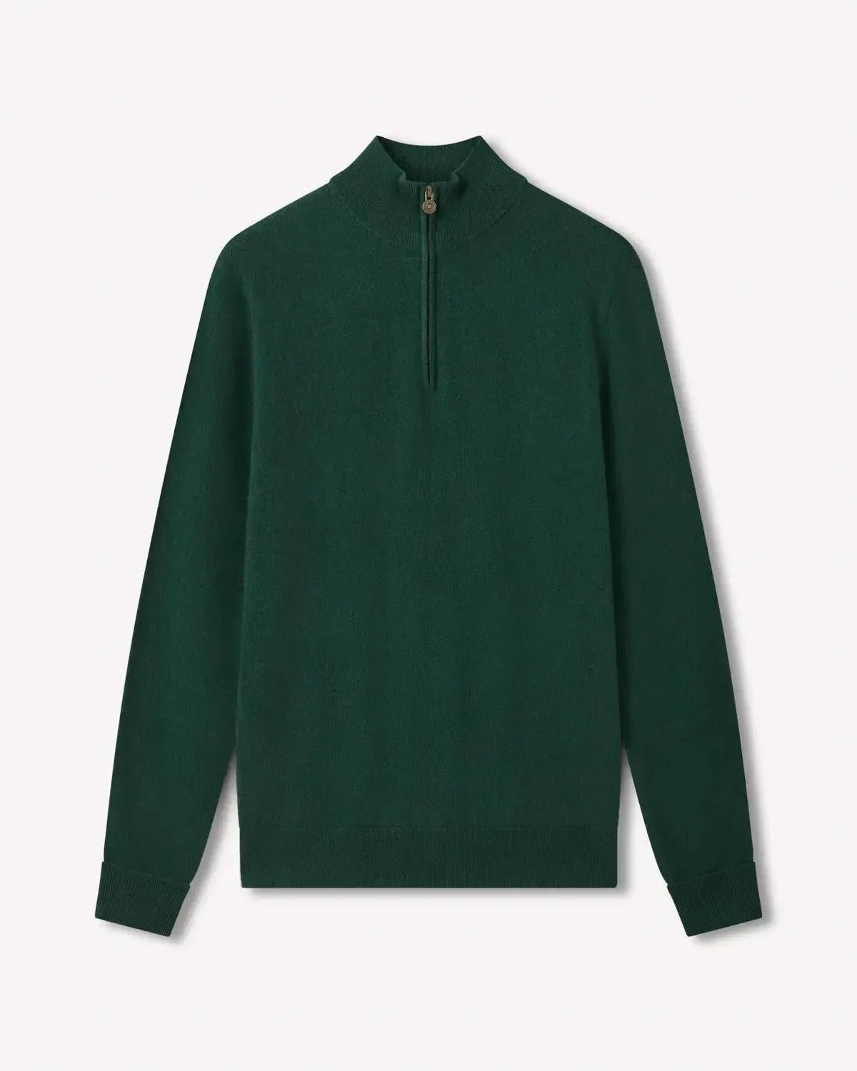 Bernard Weatherill 1/4 Zip Cashmere Mix Forest | Preamato Luxury