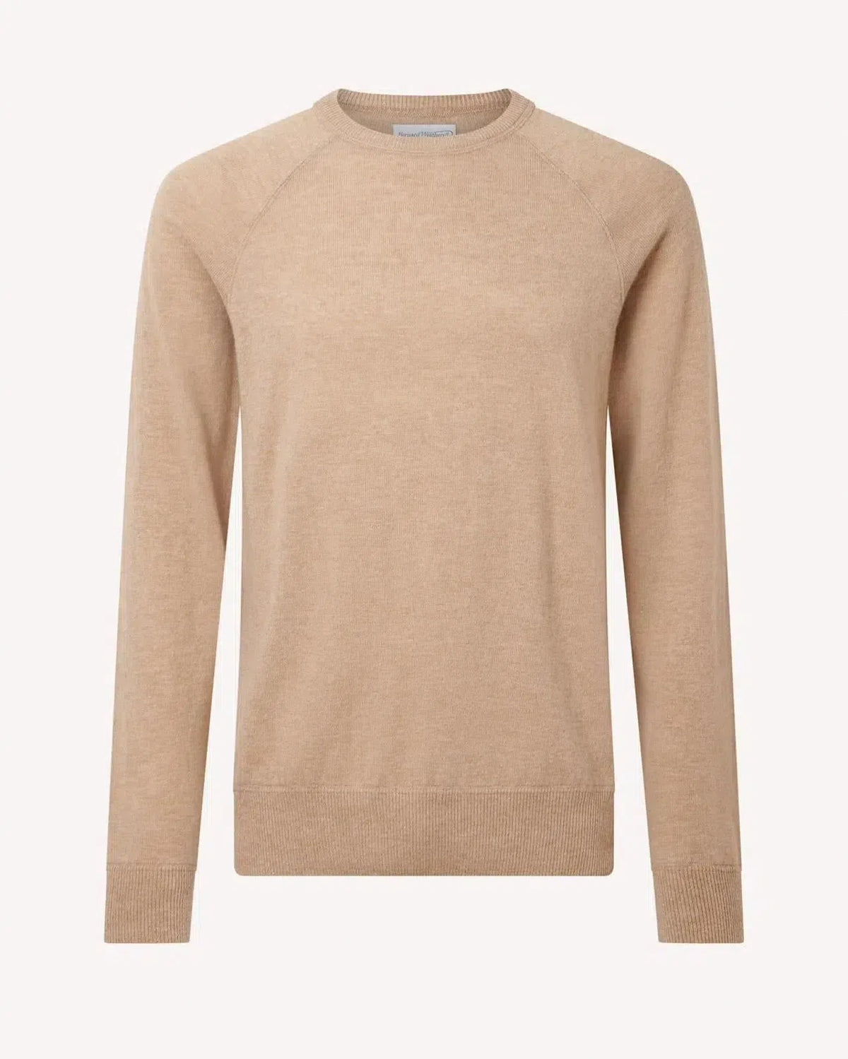 Bernard Weatherill Crew Neck Pullover Jumper Camel | Preamato Luxury