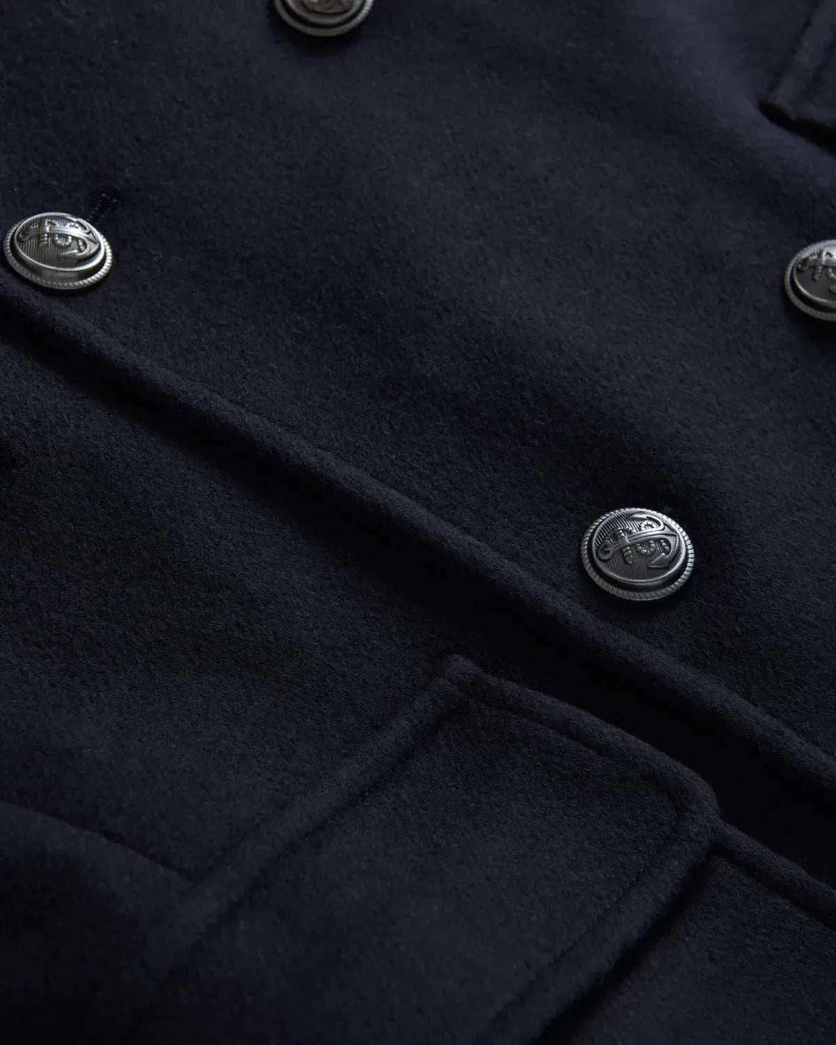 Bernard Weatherill DB Peacoat 3/4 Length Navy | Preamato Luxury