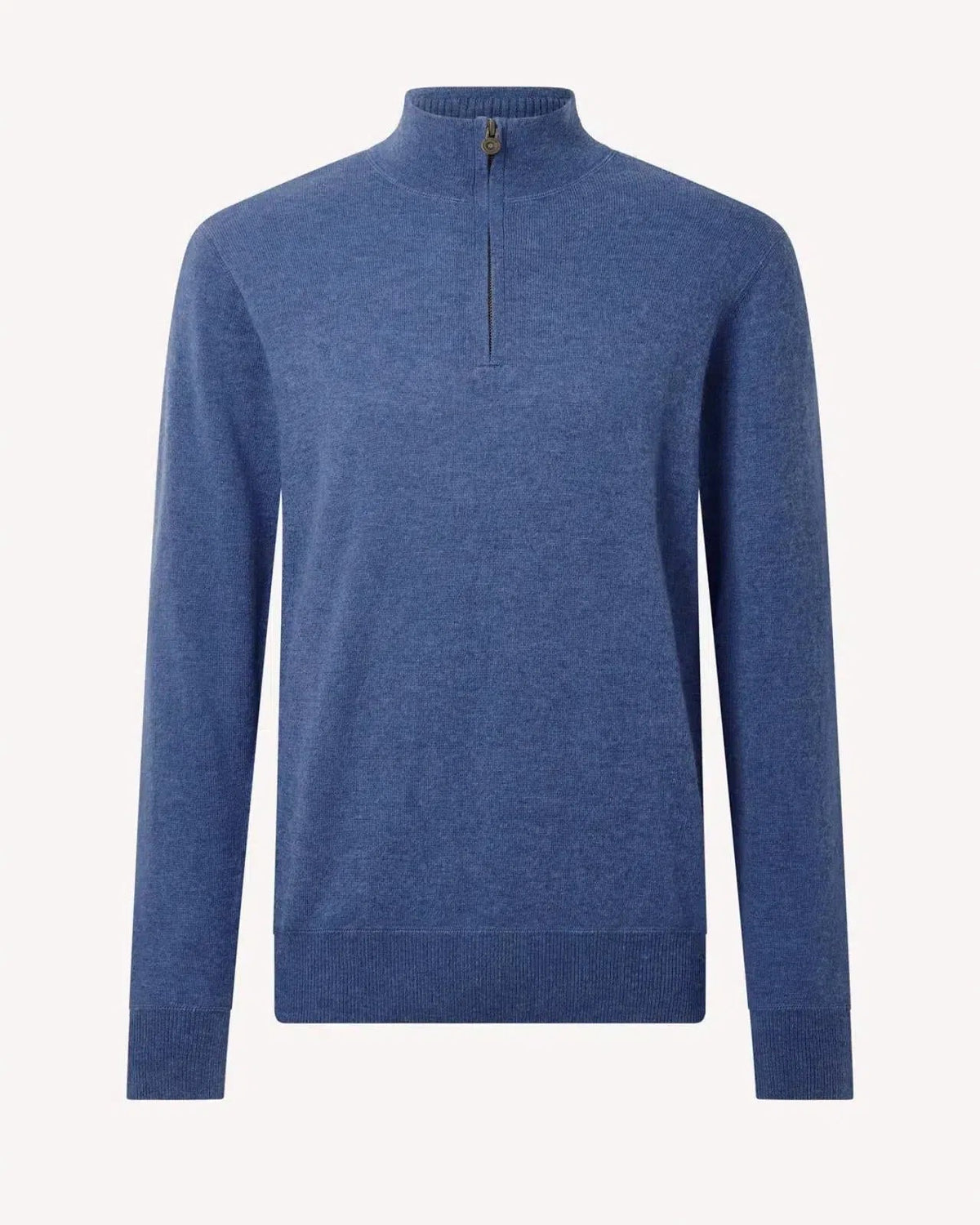 Bernard Weatherill Stand Collar Pullover Jumper Channel Isle Blue | Preamato Luxury