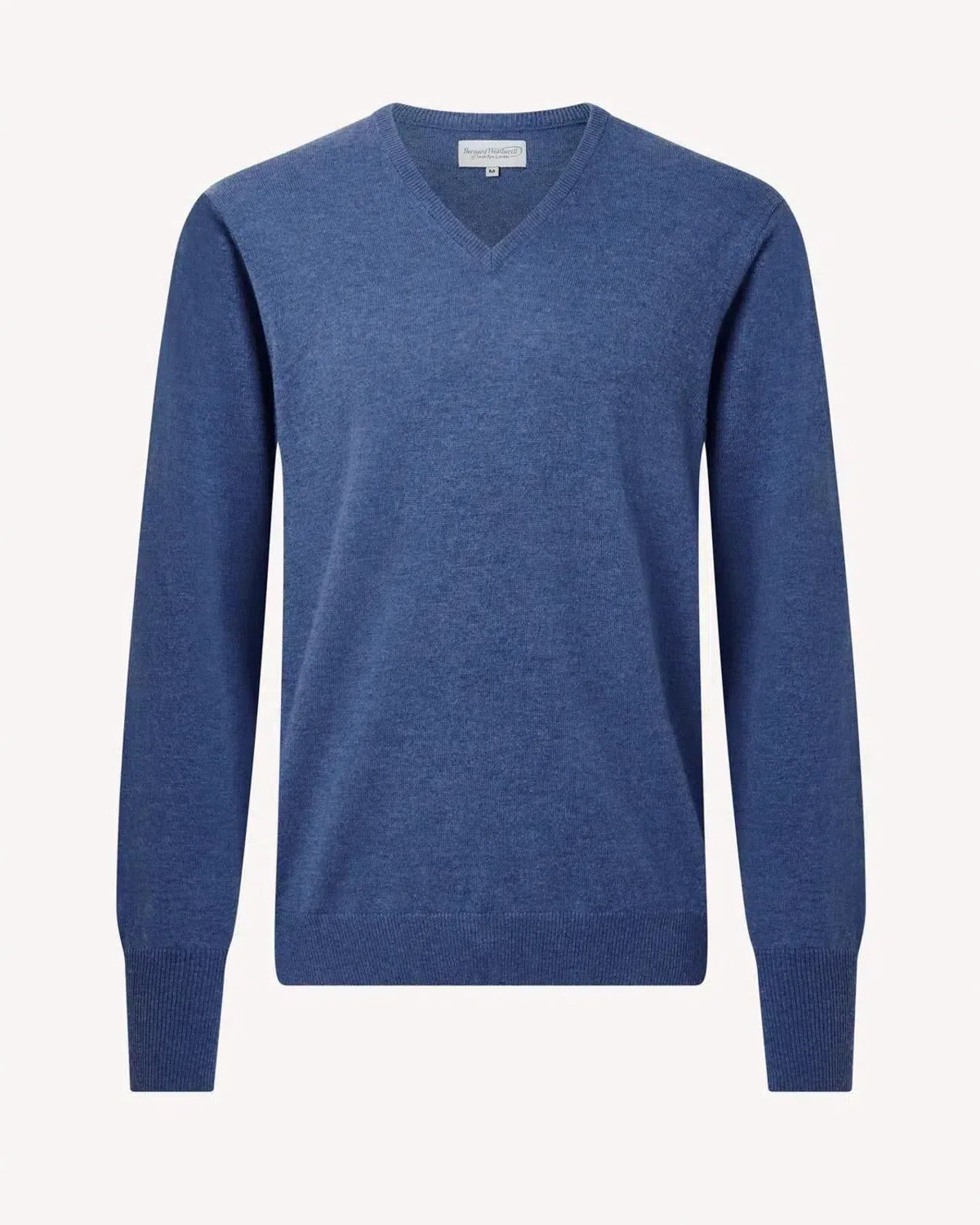 Bernard Weatherill V-neck Pullover Jumper Channel Isle Blue | Preamato Luxury