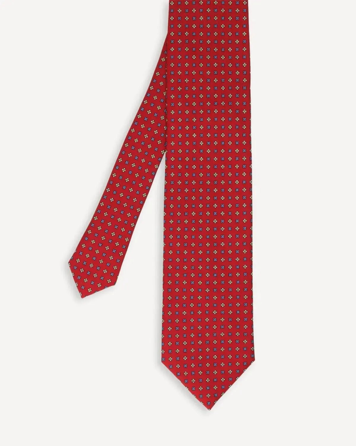 Drake's Classic Print Tie Red | Preamato Luxury