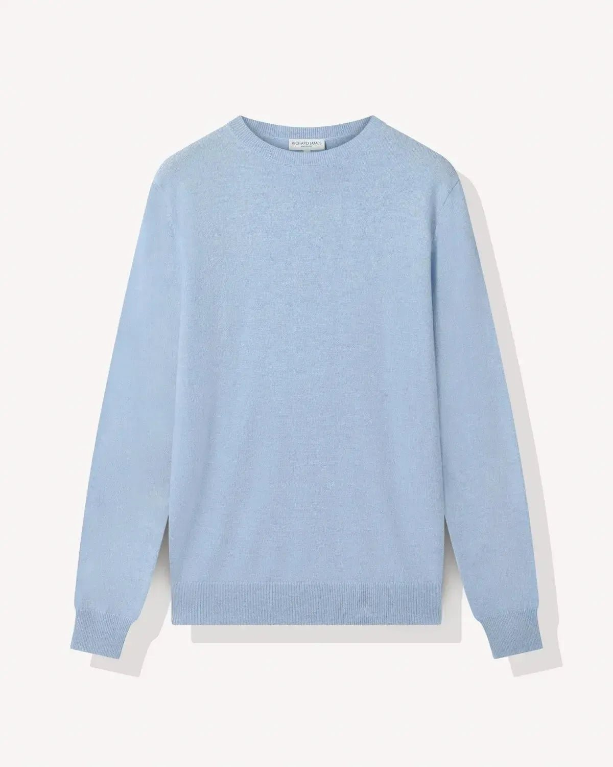 Richard James Cashmere Mix Crew Neck Sky Blue | Preamato Luxury