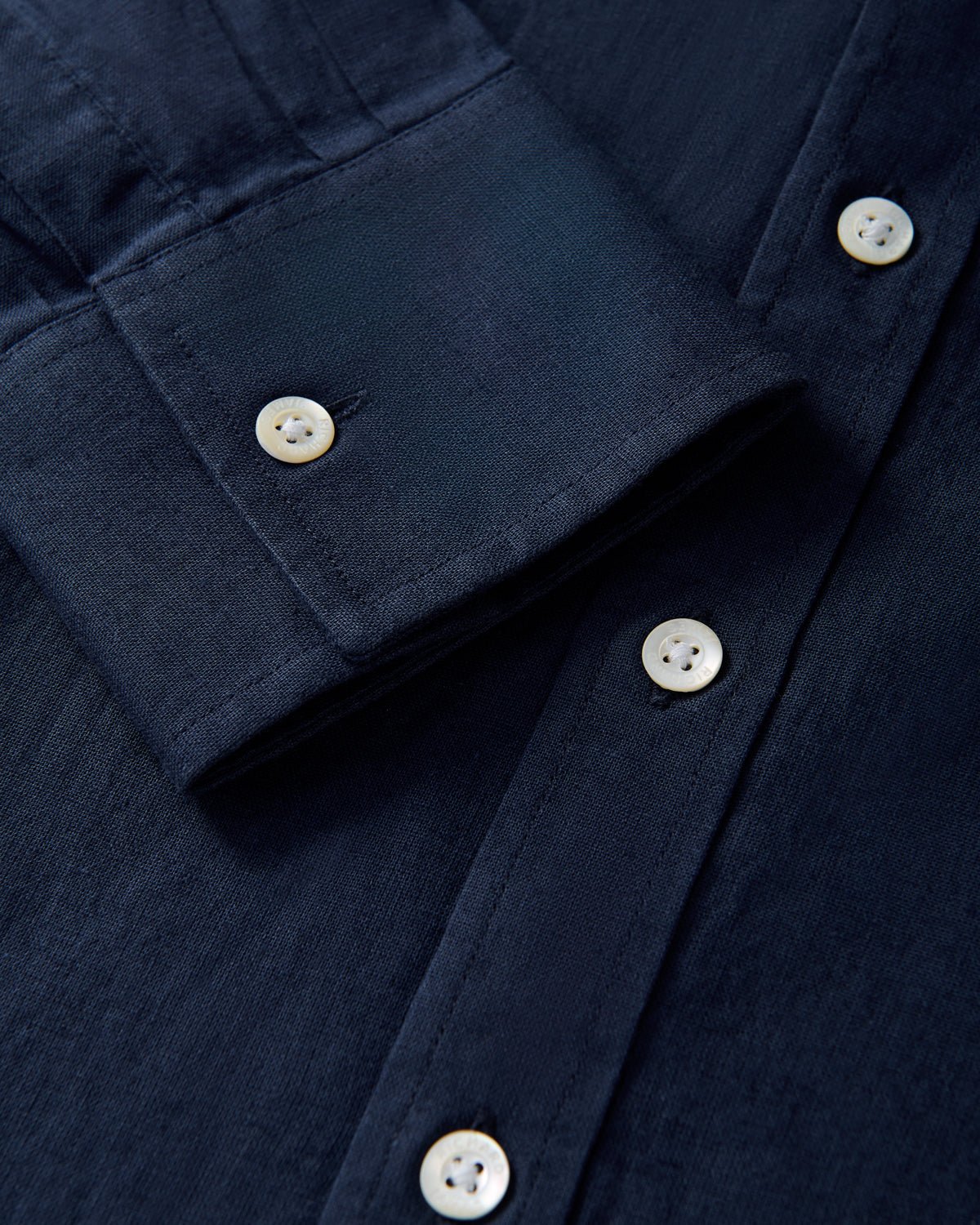 Richard James London Classic Linen Blend Shirt Navy | Preamato Luxury