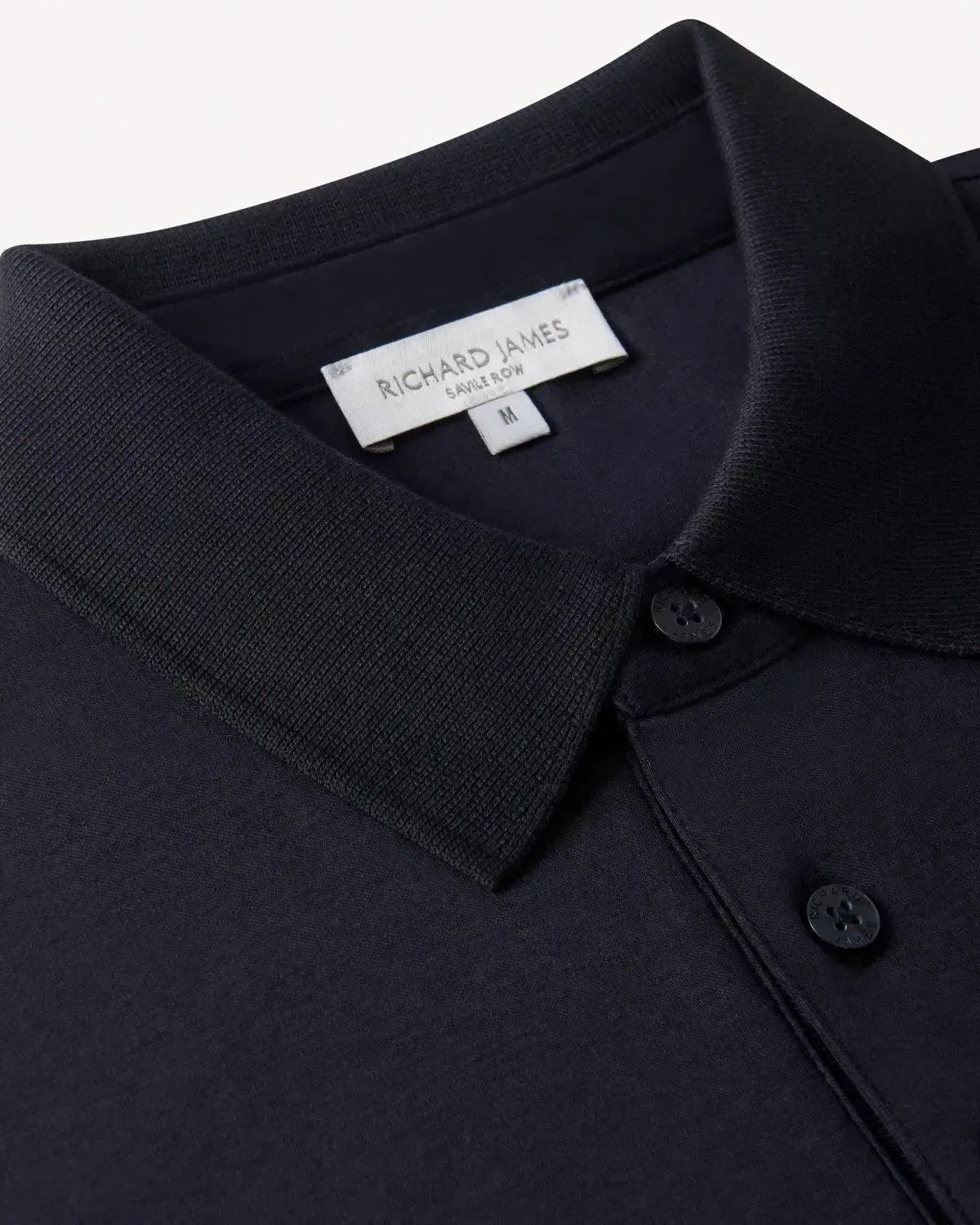 Richard James Mercerised Cotton Polo Shirt Navy | Preamato Luxury