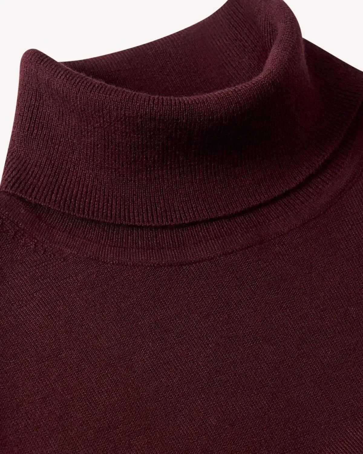 Richard James Merino Wool Roll Neck Burgundy | Preamato Luxury
