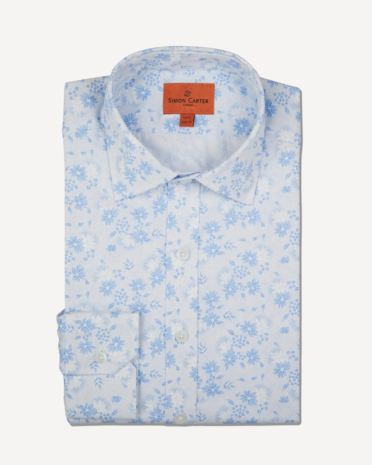 Simon Carter Regular Collar Tailored Shirt Blue | Preamato Luxury