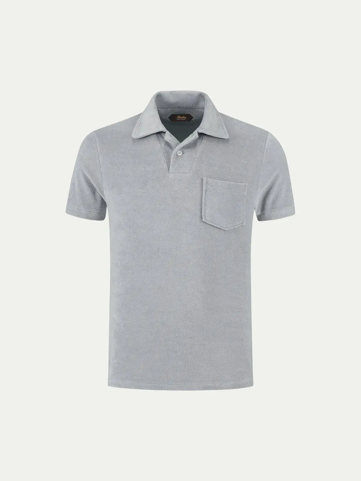 AURELIEN TERRY POLO SHIRT 2 LIGHT GREY | Preamato Luxury
