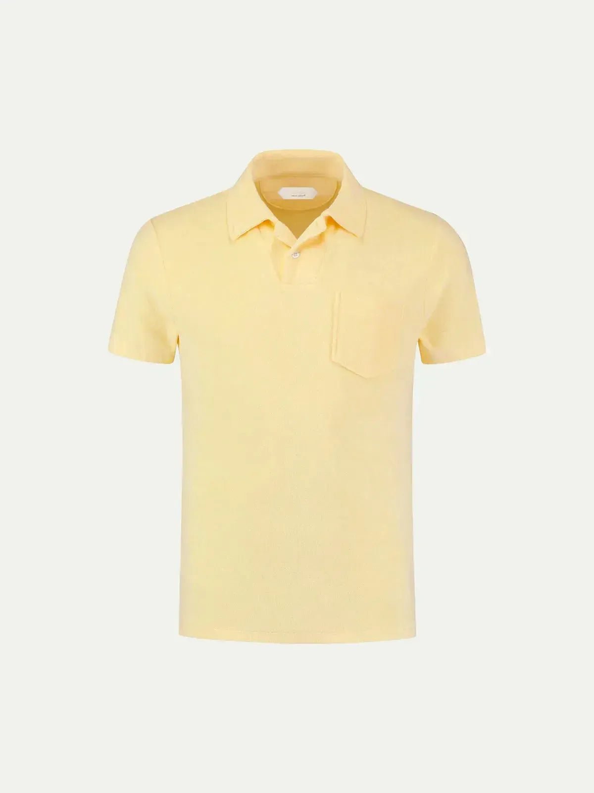 AURELIEN TERRY POLO SHIRT 2 YELLOW | Preamato Luxury