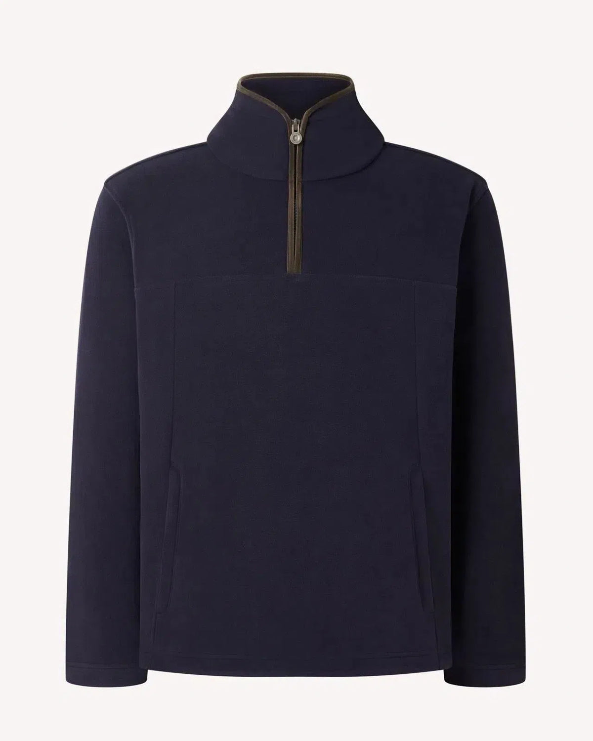 Bernard Weatherill 1/4 Zip Fleece Jacket Dark Navy | Preamato Luxury
