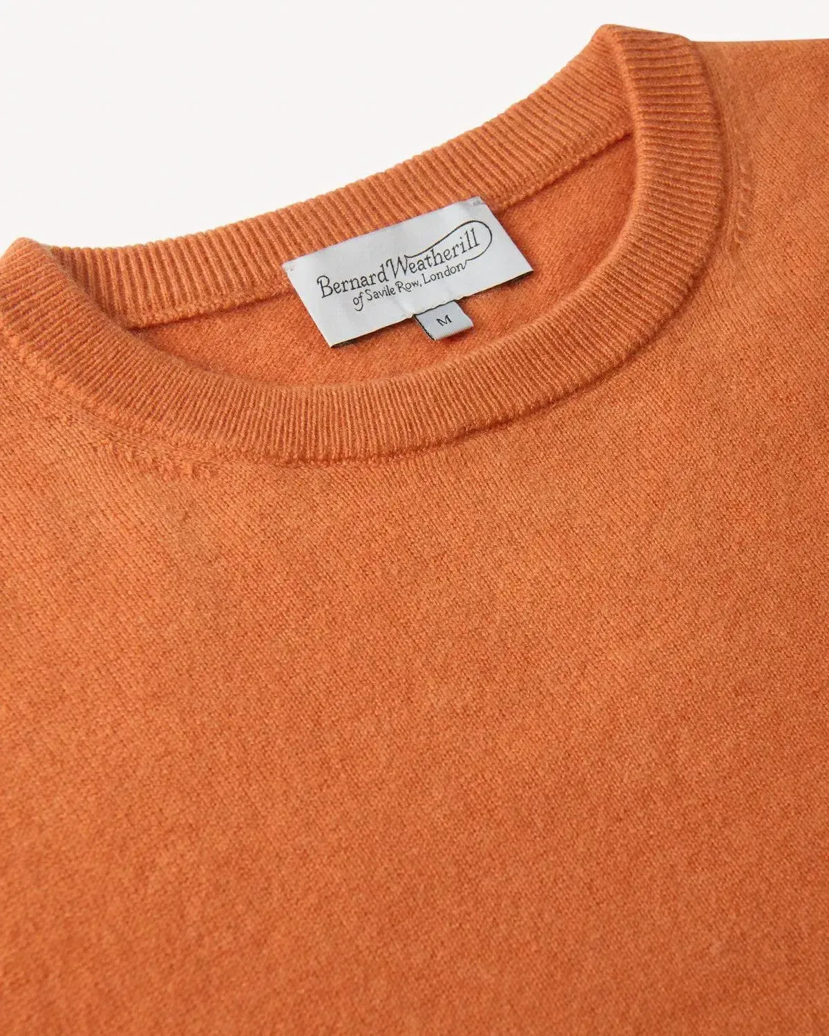 Bernard Weatherill Cashmere Mix Crew Neck Burnt Orange | Preamato Luxury