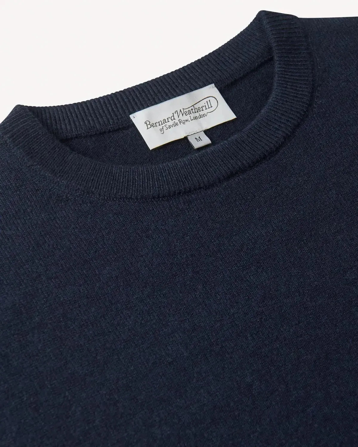 Bernard Weatherill Cashmere Mix Crew Neck Navy | Preamato Luxury