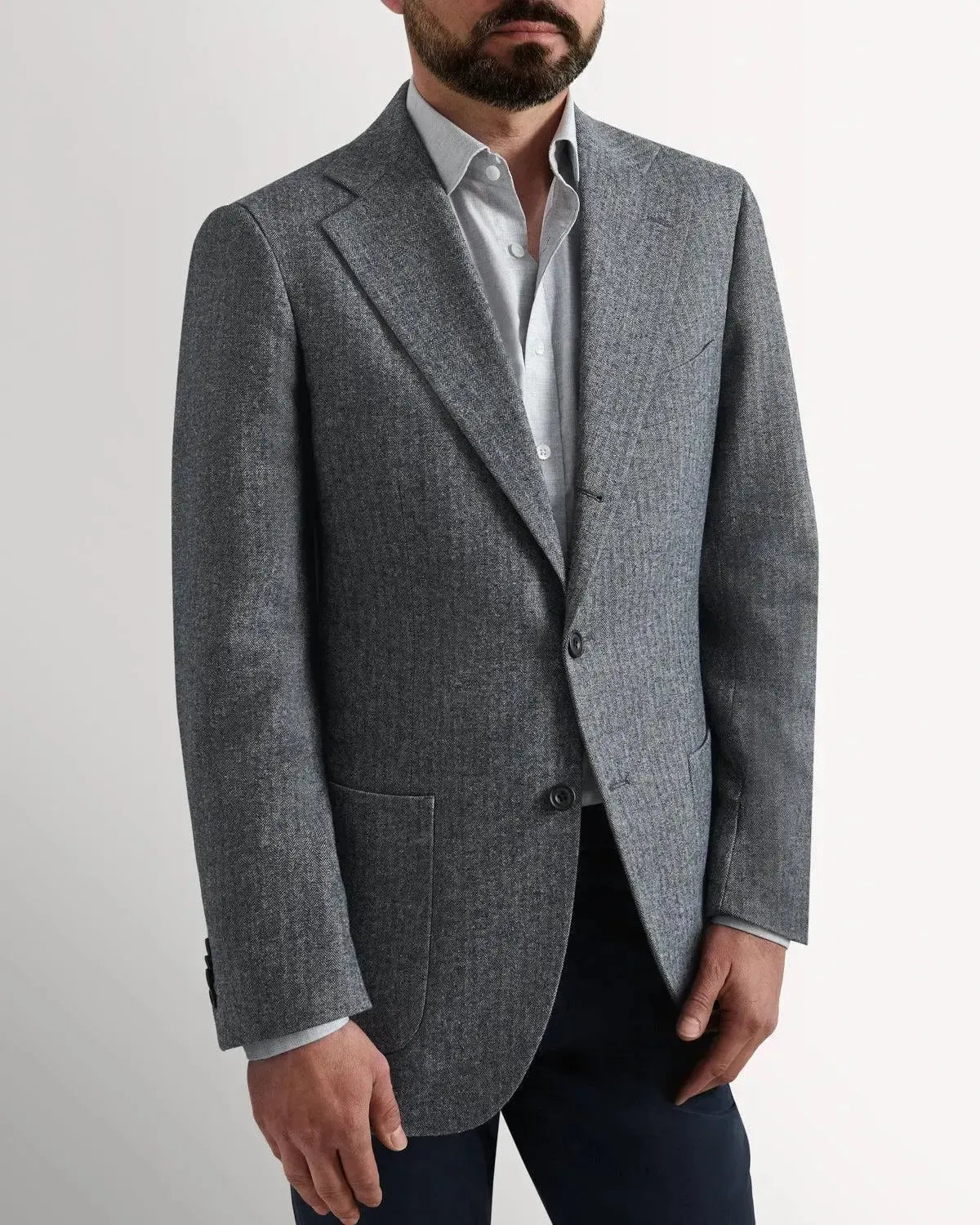Bernard Weatherill Classic Herringbone Jacket | Preamato Luxury