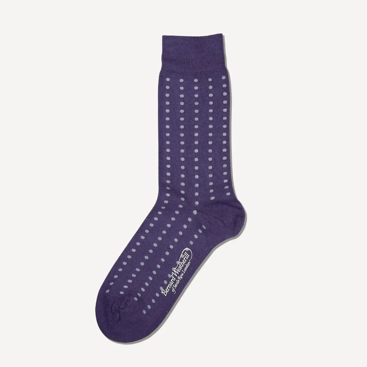 Bernard Weatherill Dot Socks Grape/Silver | Preamato Luxury