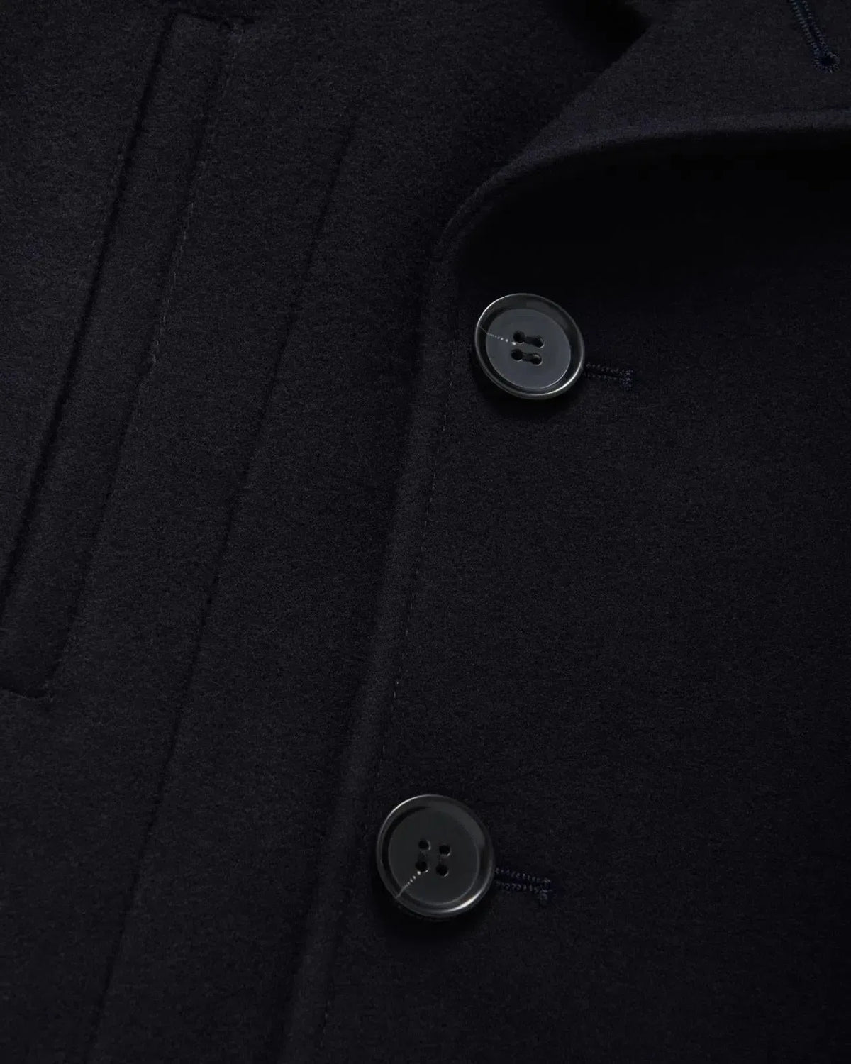 Bernard Weatherill Double Breasted Wool Peacoat Navy Blue | Preamato Luxury