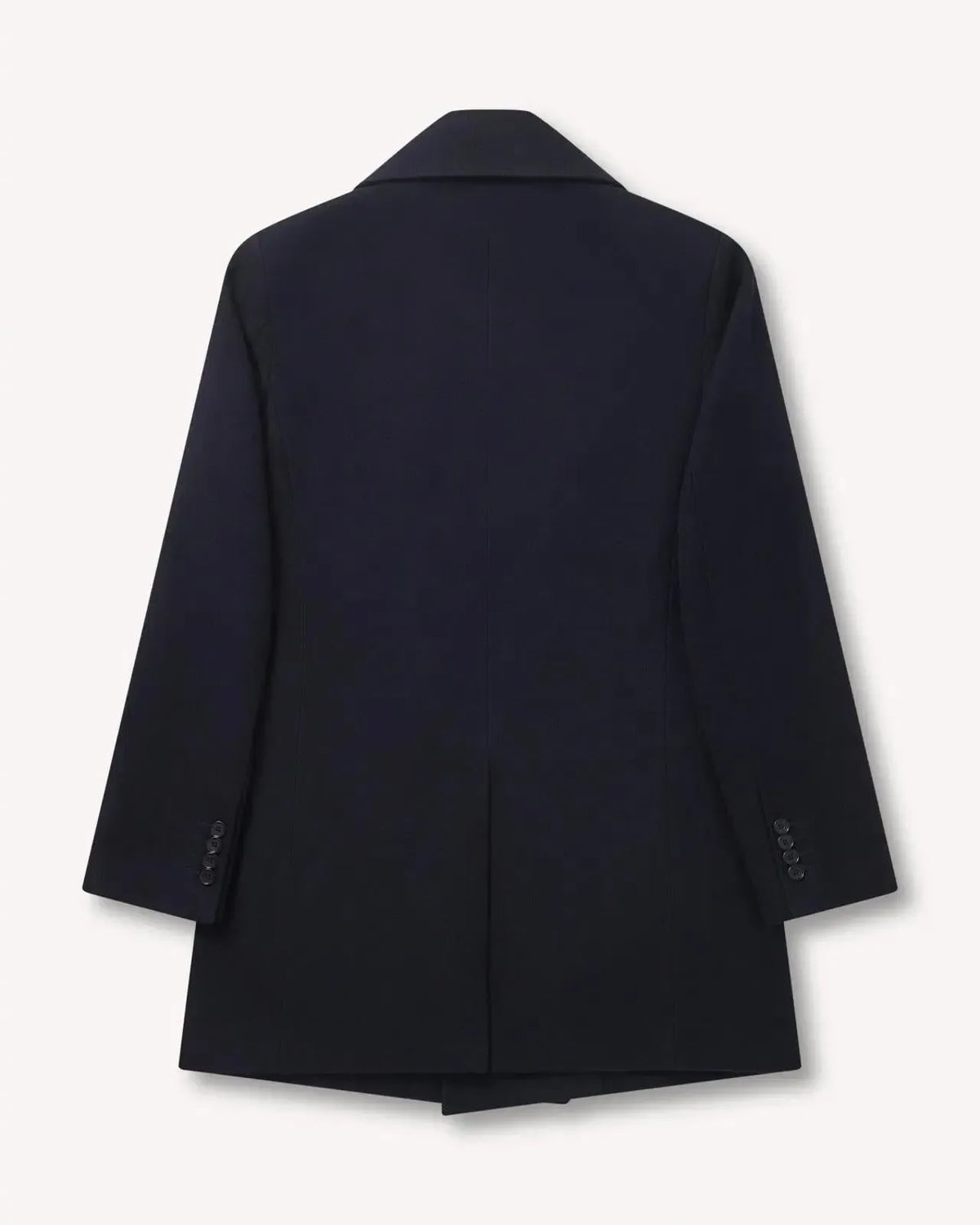 Bernard Weatherill Double Breasted Wool Peacoat Navy Blue | Preamato Luxury