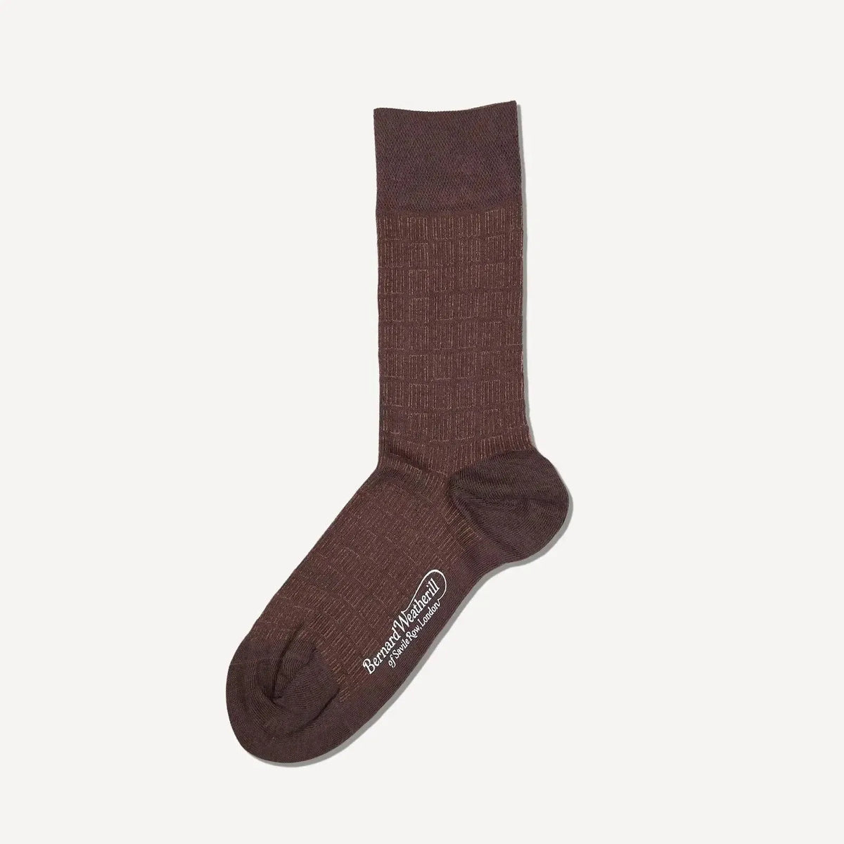 Bernard Weatherill Geometic Socks Chestnut/Brown | Preamato Luxury