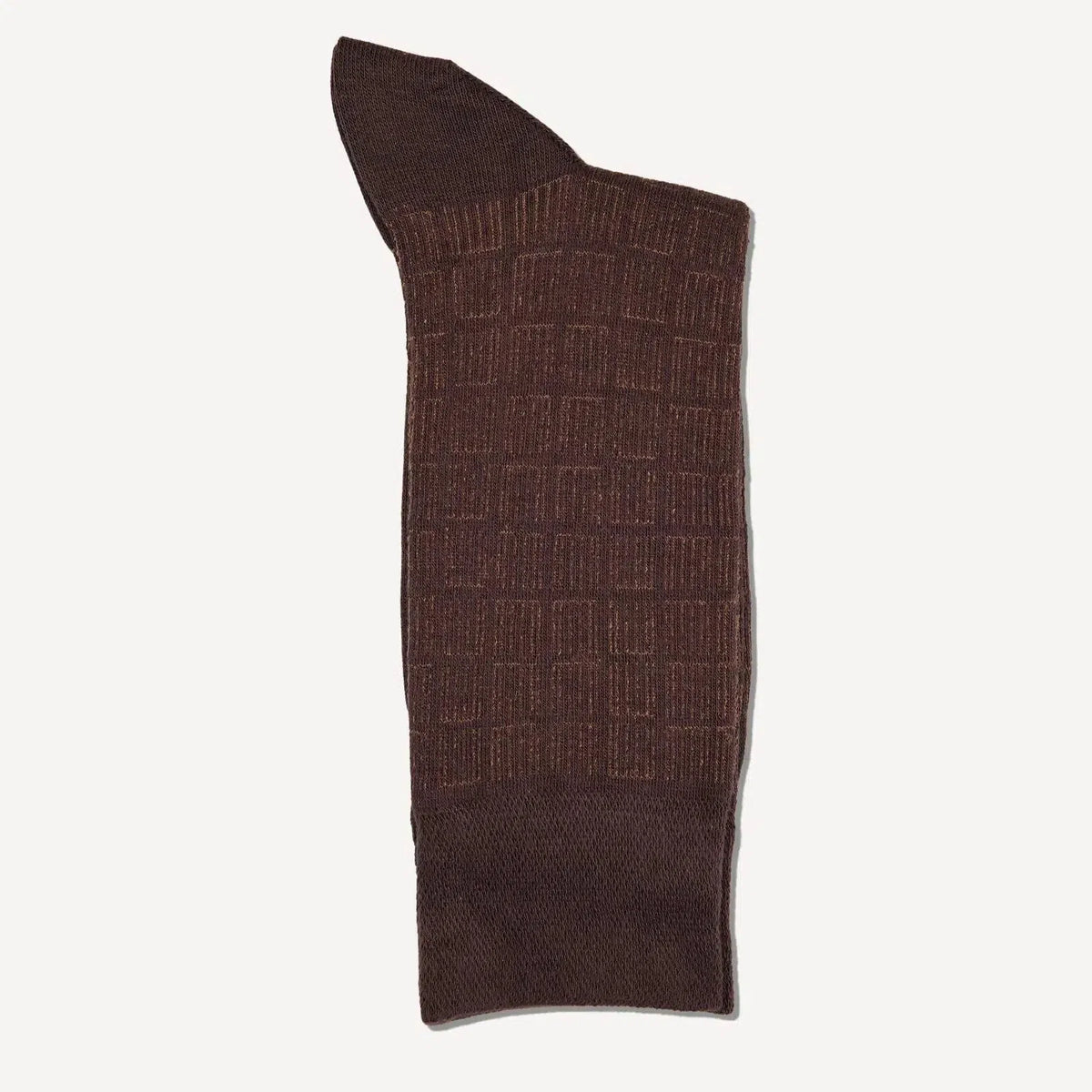 Bernard Weatherill Geometic Socks Chestnut/Brown | Preamato Luxury