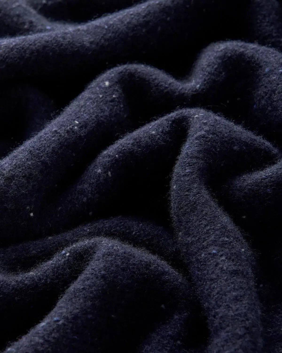 Bernard Weatherill Plain Roll Neck Melange Tweed Navy Flec | Preamato Luxury