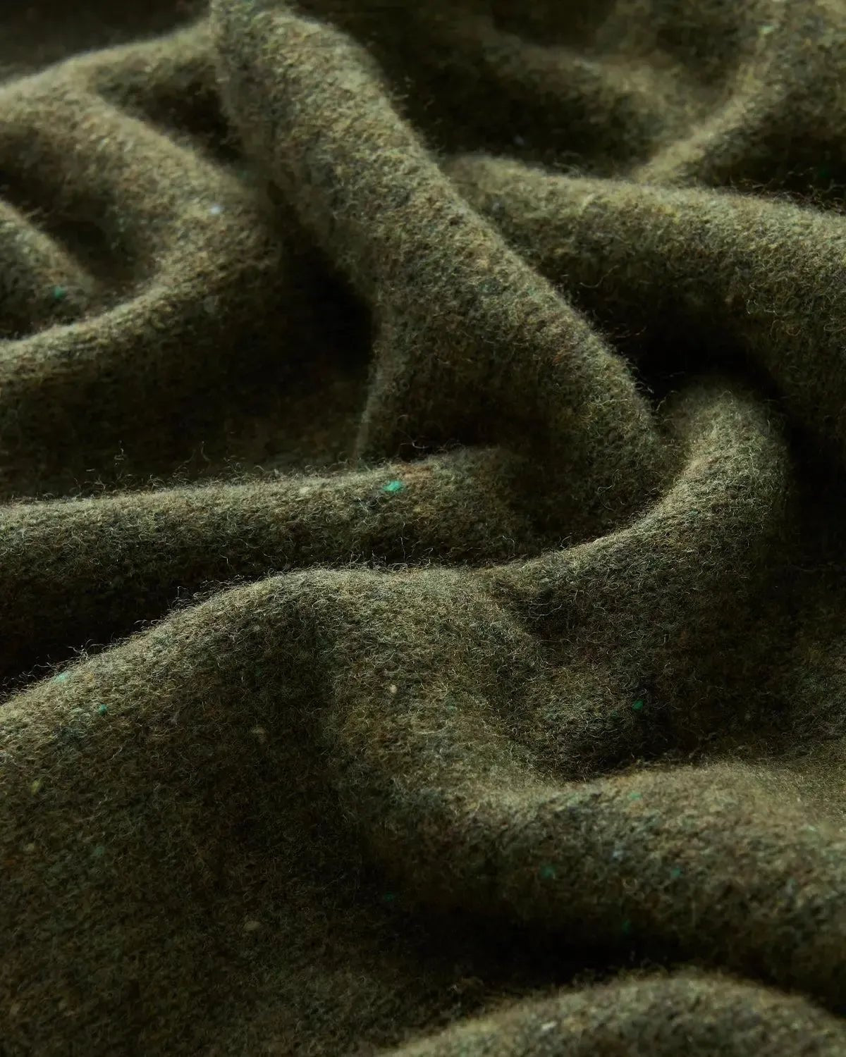 Bernard Weatherill Plain Roll Neck Melange Tweed Thyme Flec | Preamato Luxury