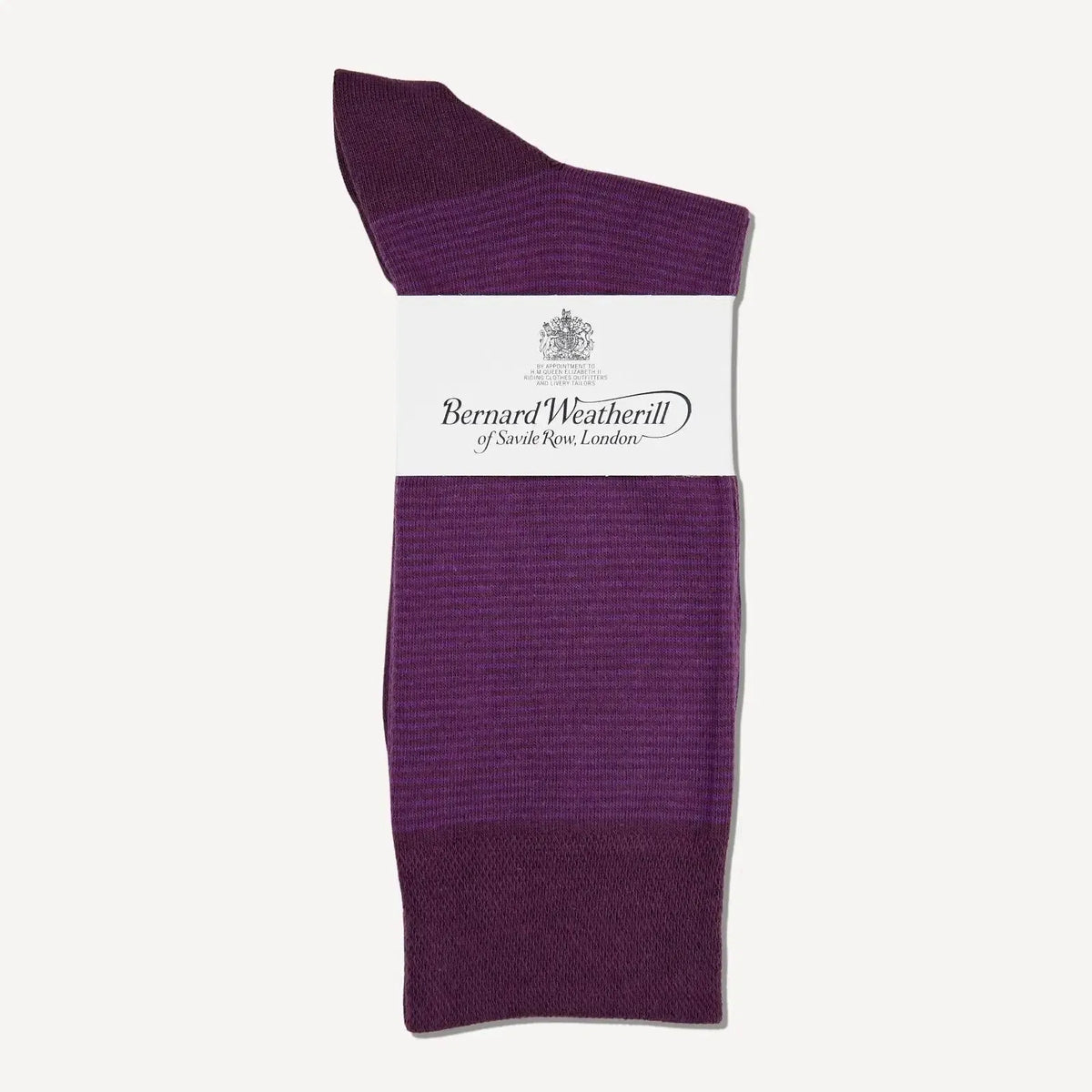 Bernard Weatherill Small Stripe Socks Purple | Preamato Luxury