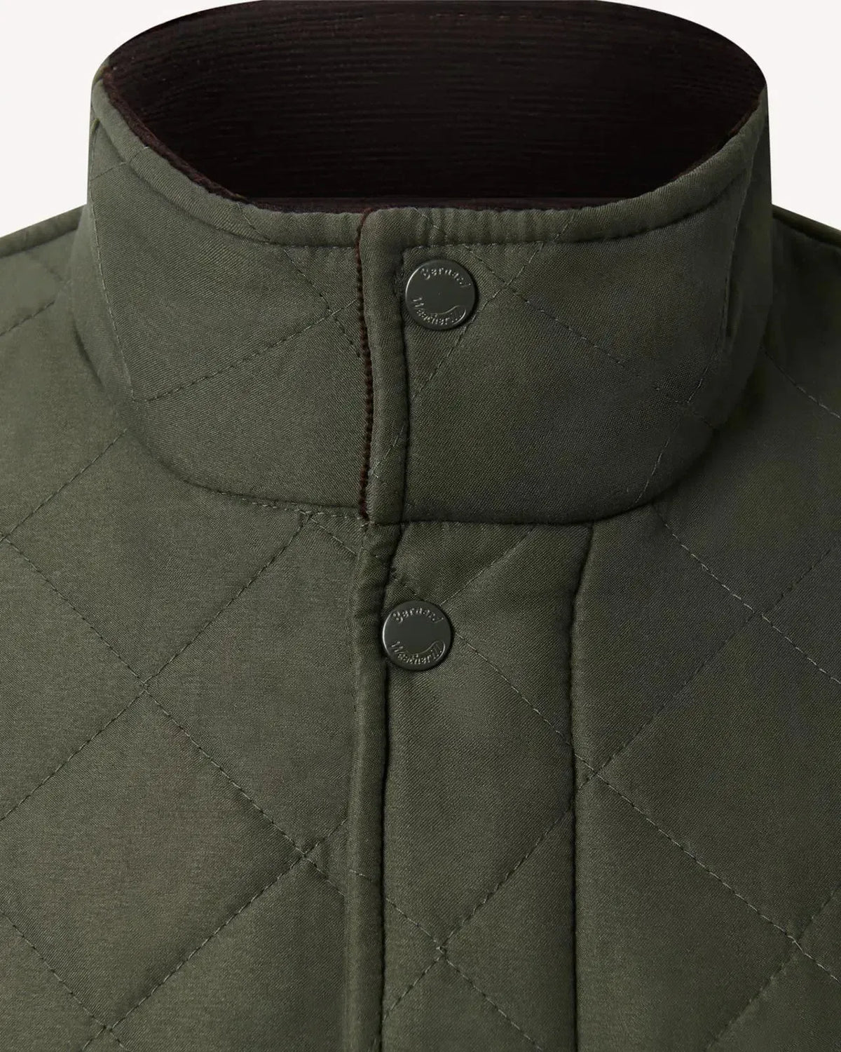 Bernard Weatherill Stand Collar Padded Jacket Khaki Green | Preamato Luxury