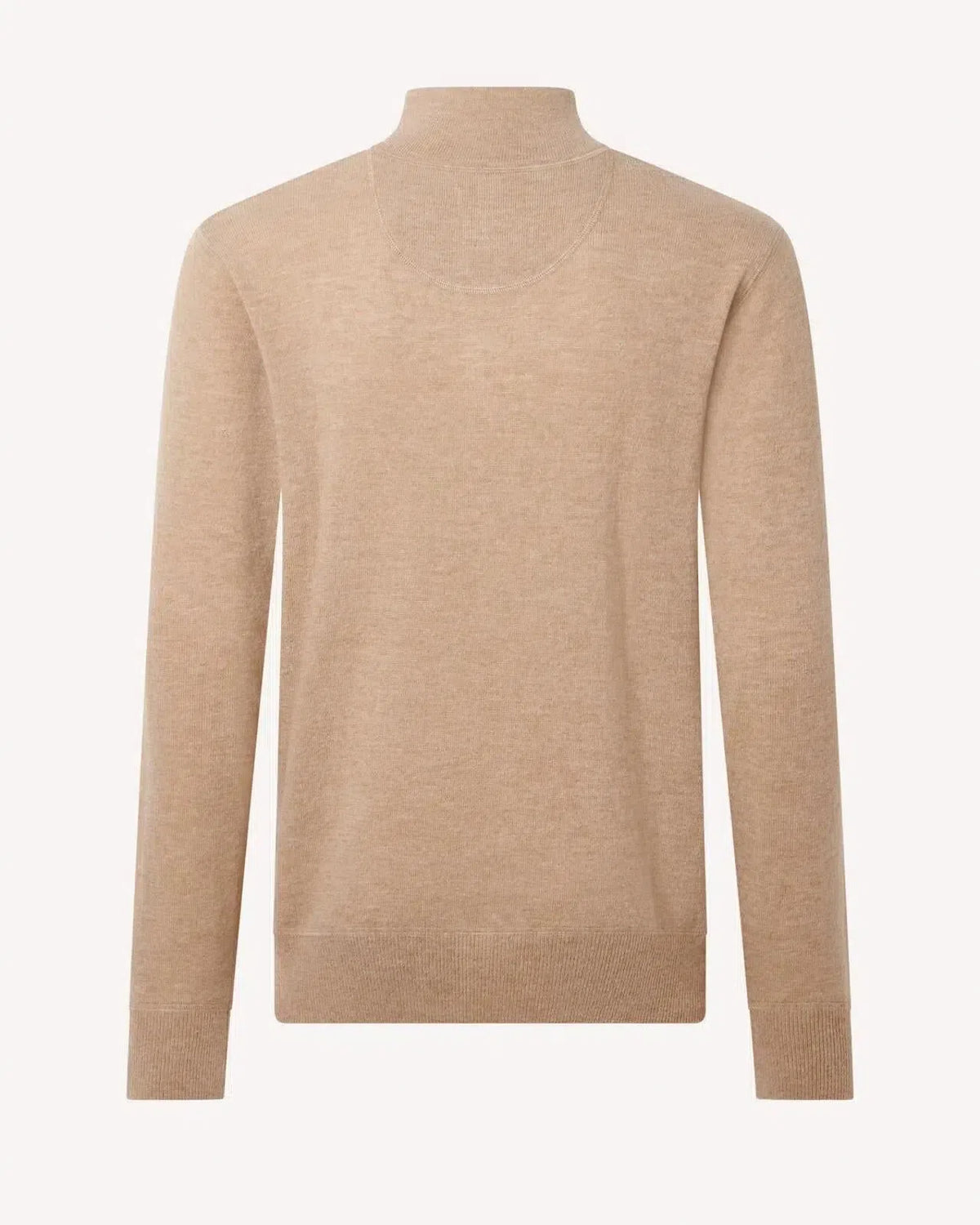 Bernard Weatherill Stand Collar Pullover Jumper Camel | Preamato Luxury