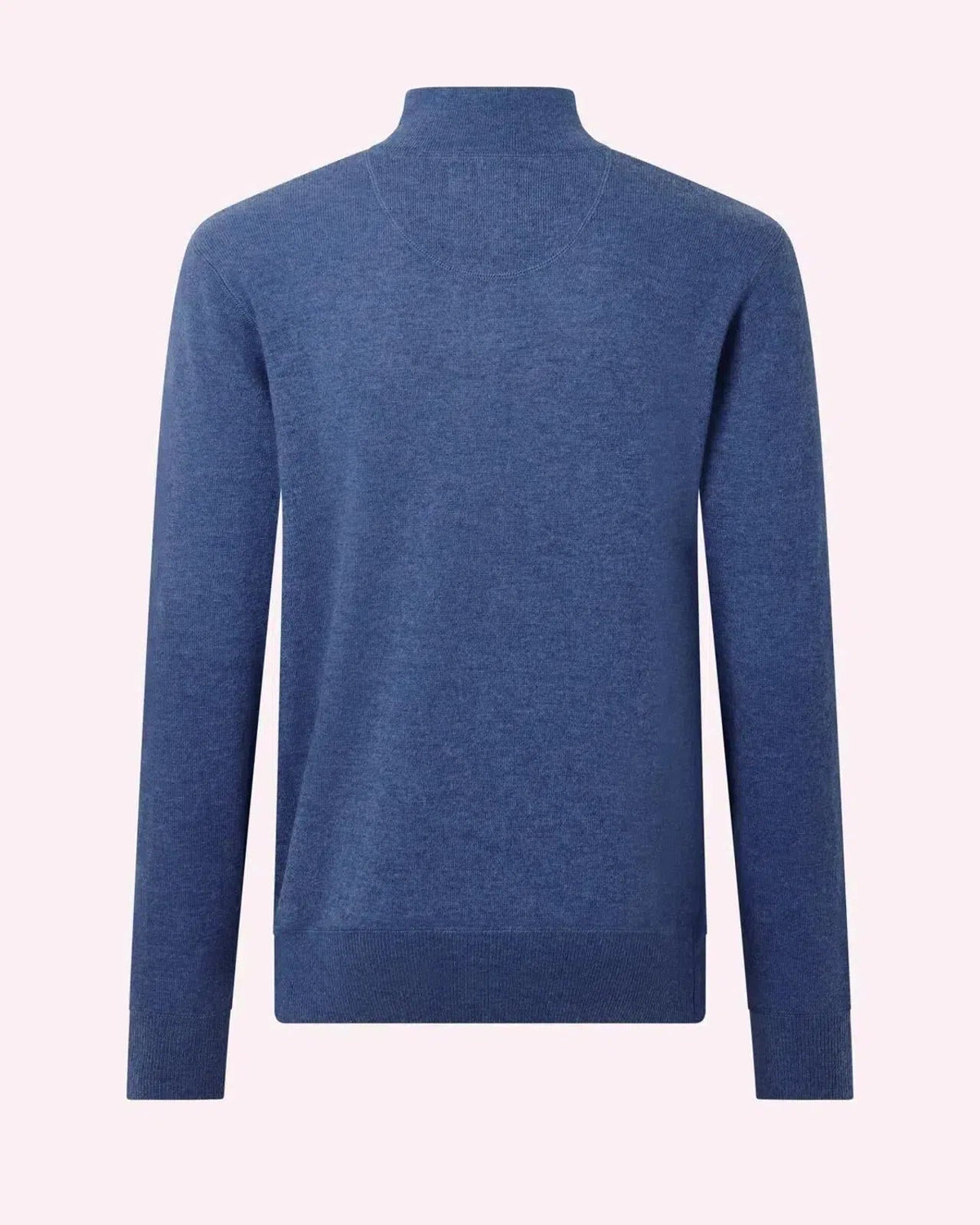 Bernard Weatherill Stand Collar Pullover Jumper Channel Isle Blue | Preamato Luxury