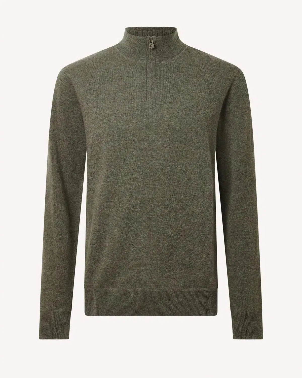 Bernard Weatherill Stand Collar Pullover Jumper Country Estate Green | Preamato Luxury