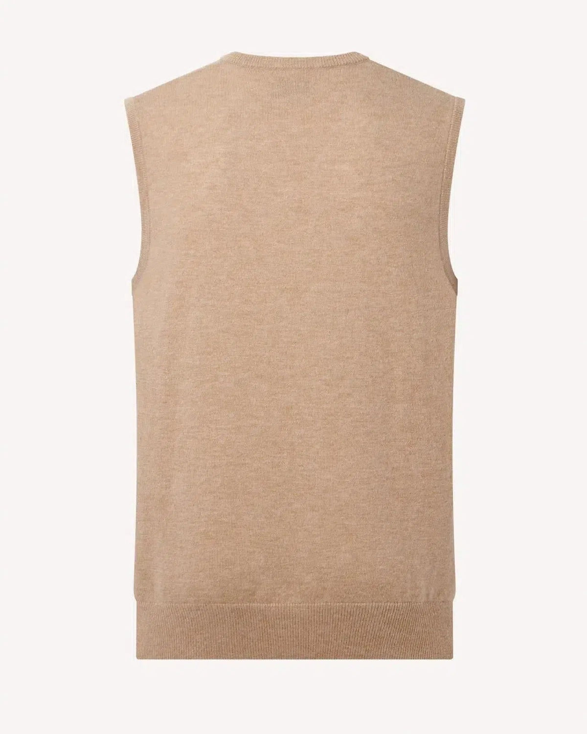 Bernard Weatherill V-Neck Vest Gilet Camel | Preamato Luxury