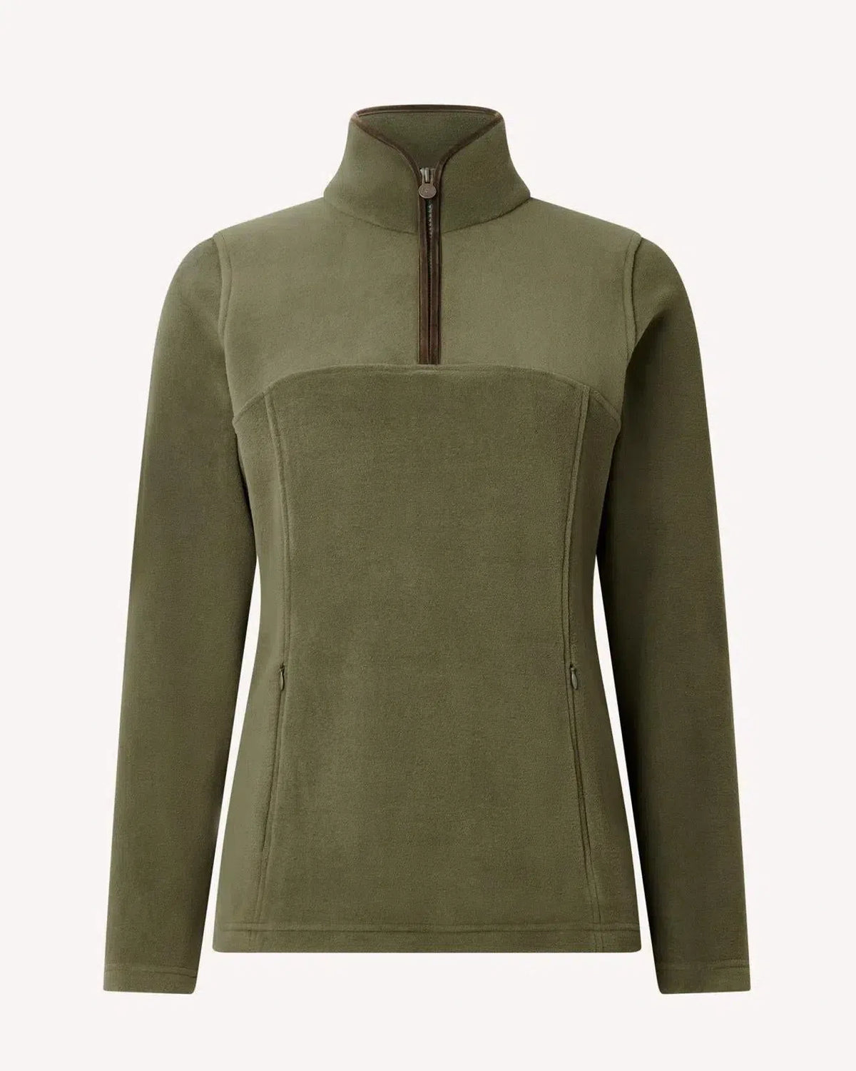 Bernard Weatherill Womens 1/4 Zip Fleece Jacket Forest Green | Preamato Luxury