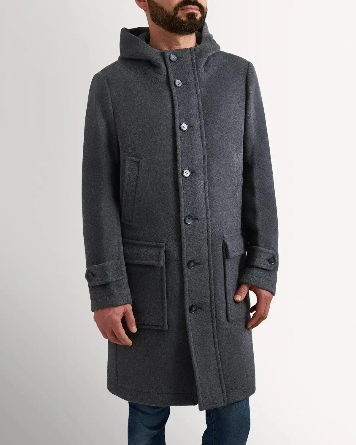 Bernard Weatherill Wool Cashmere Parker Grey | Preamato Luxury