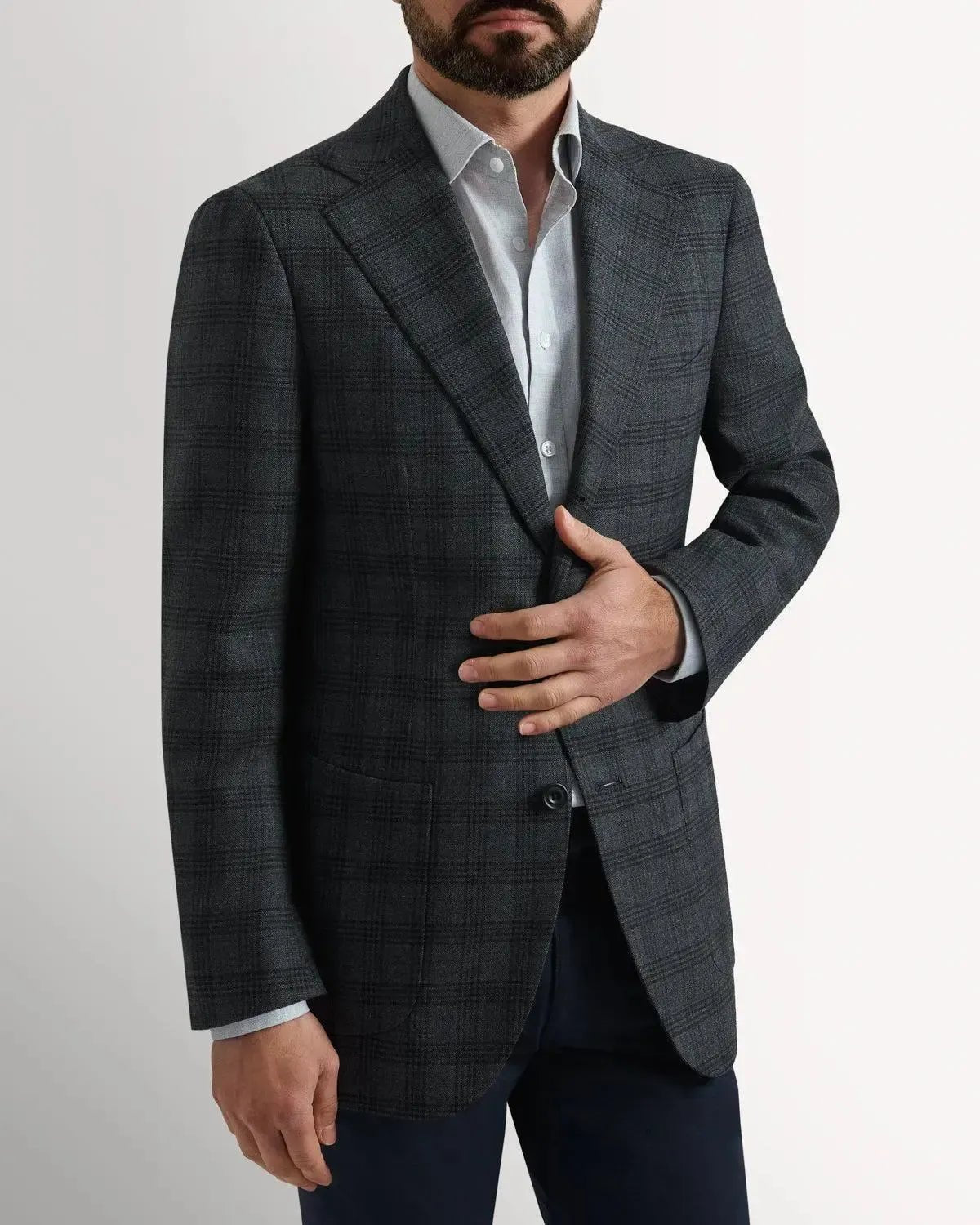 Bernard Weatherill Wool Win Check Jacket | Preamato Luxury