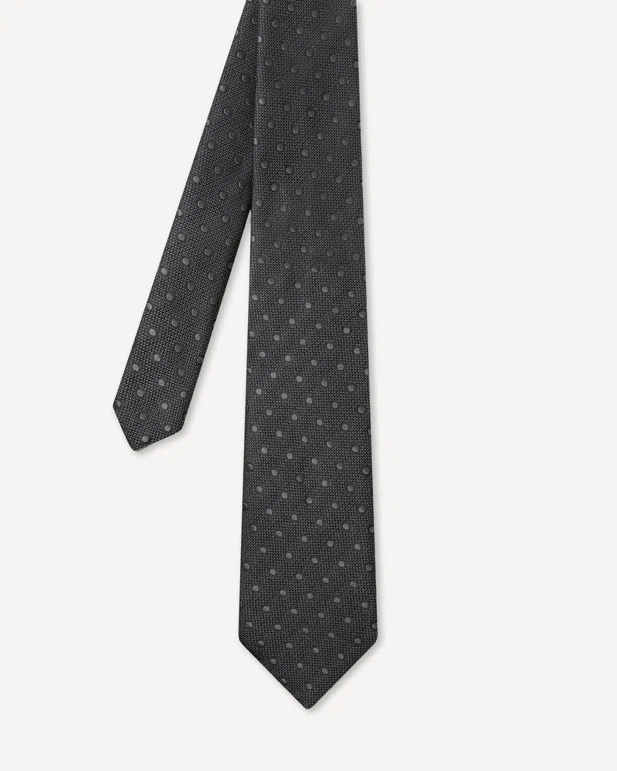 Charlie Allen Woven Polka Dot Tie Silver | Preamato Luxury