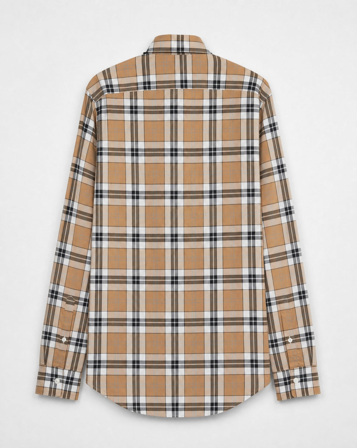Eleventy Check Shirt Brown & White | Preamato Luxury