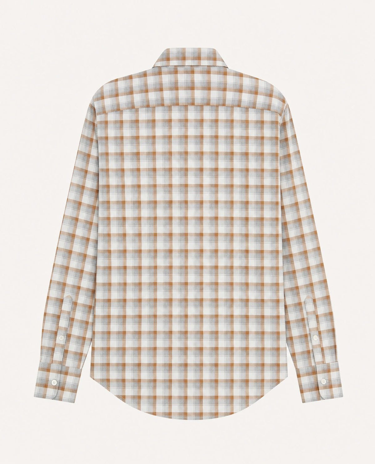 Eleventy Summer Check Shirt Beige White Grey | Preamato Luxury
