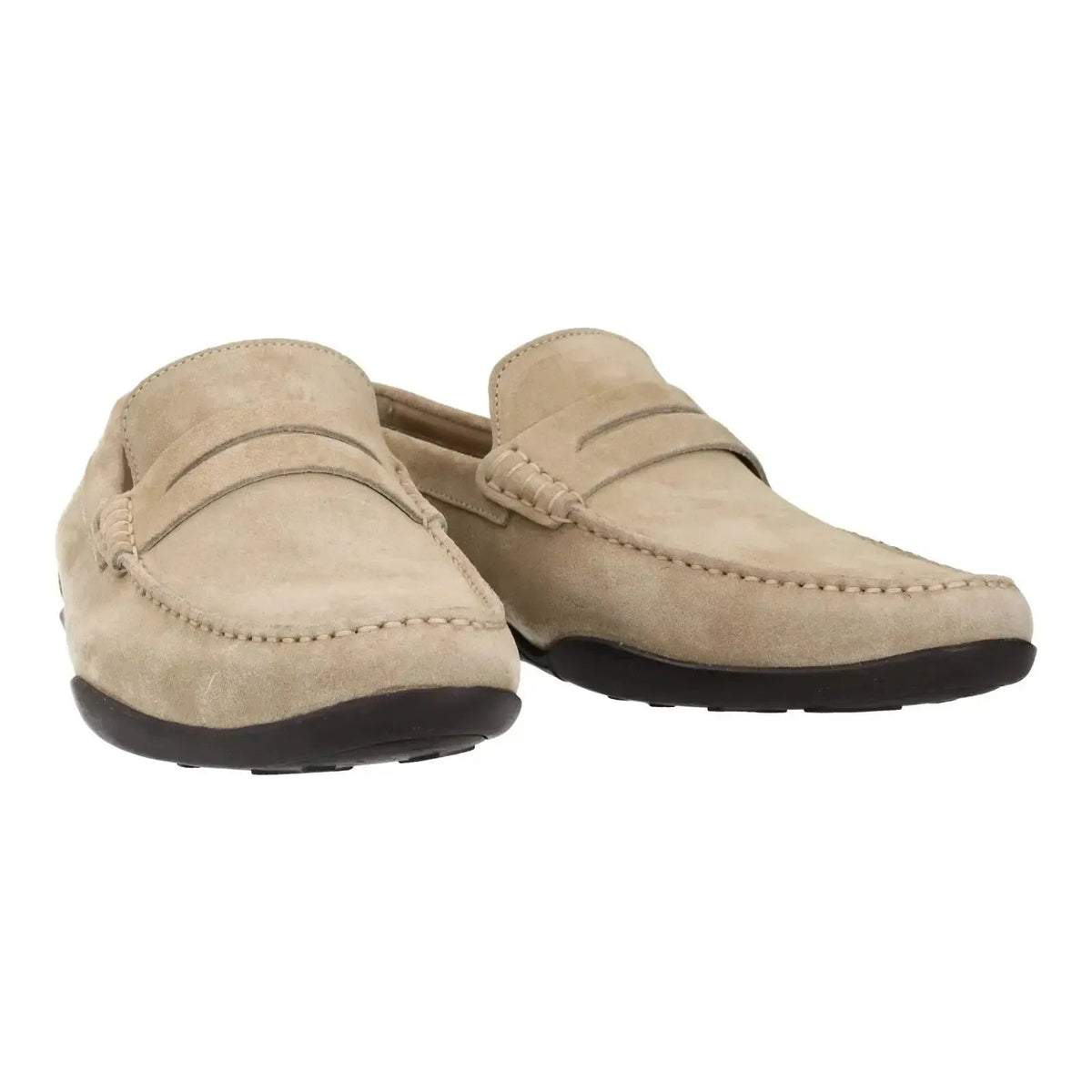 Harrys Of London Basel F Kudu Suede Loafer Taupe | Preamato Luxury