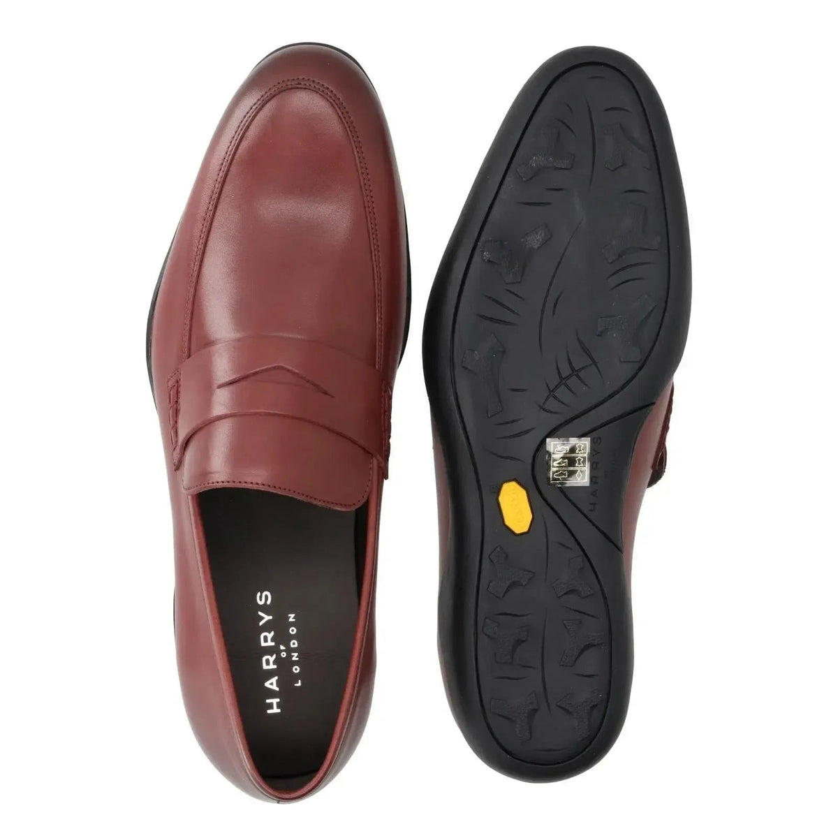 Harrys Of London Downing 3D F Satin Leather Loafer Burgundy | Preamato Luxury