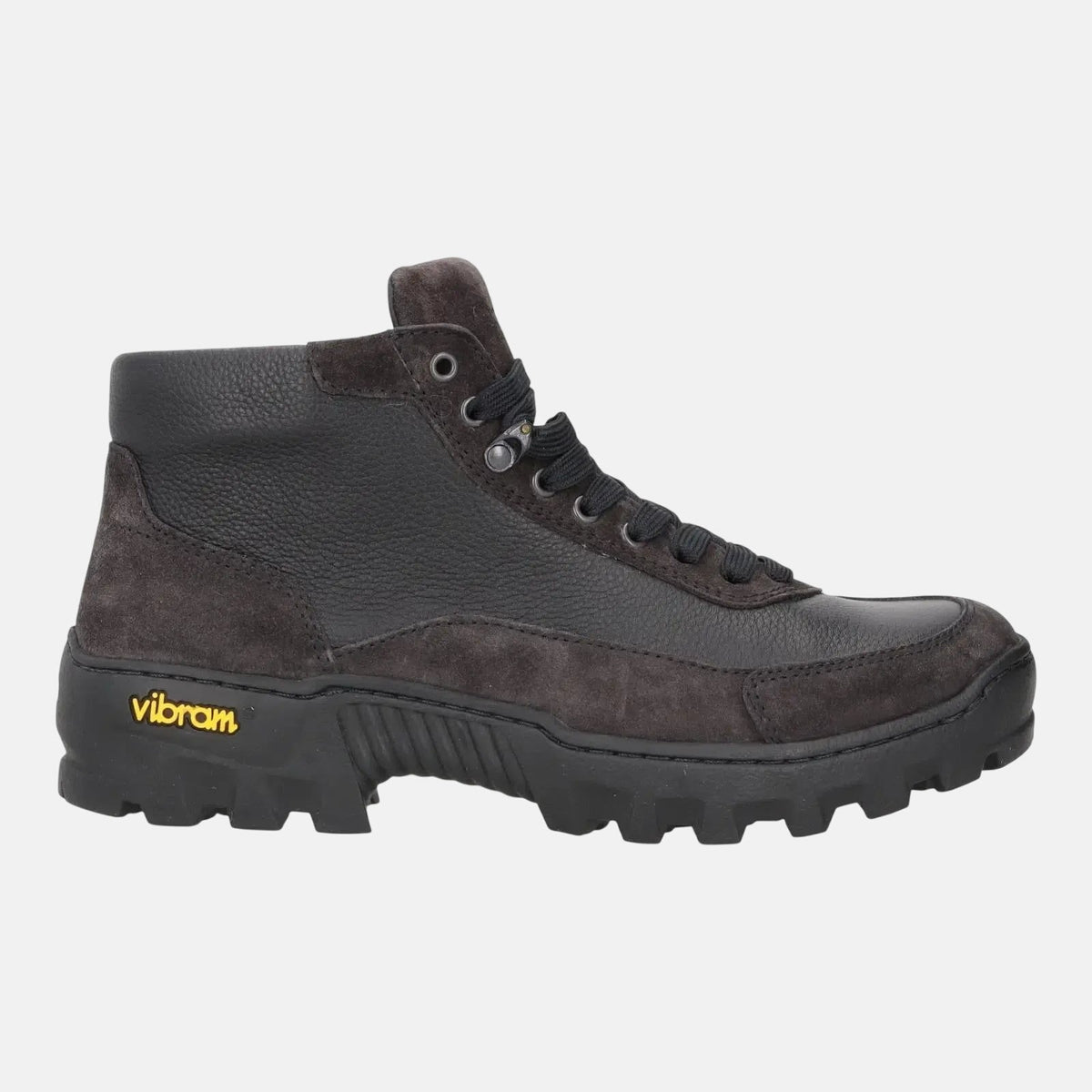 Harrys Of London Eccles Suede Milled Leather Walking Boot Charcoal Black | Preamato Luxury