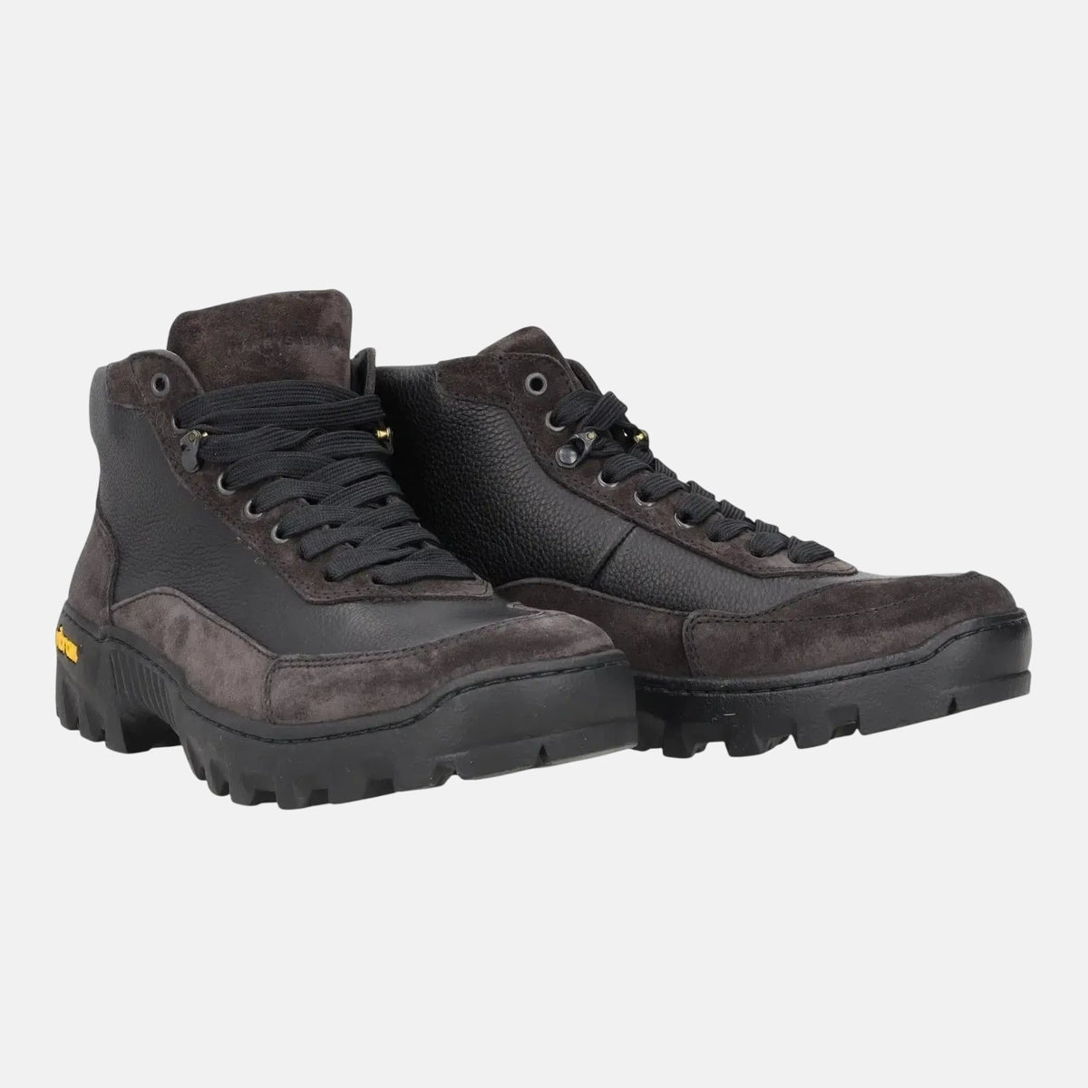 Harrys Of London Eccles Suede Milled Leather Walking Boot Charcoal Black | Preamato Luxury