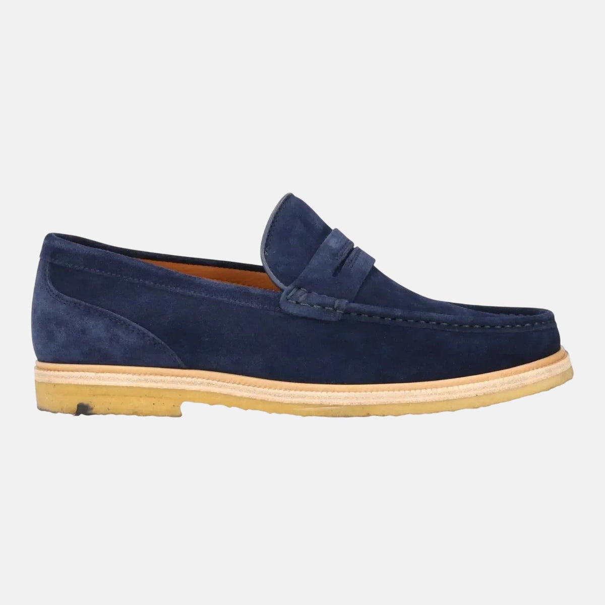 Harrys Of London Healey Suede Penny Loafer Navy | Preamato Luxury