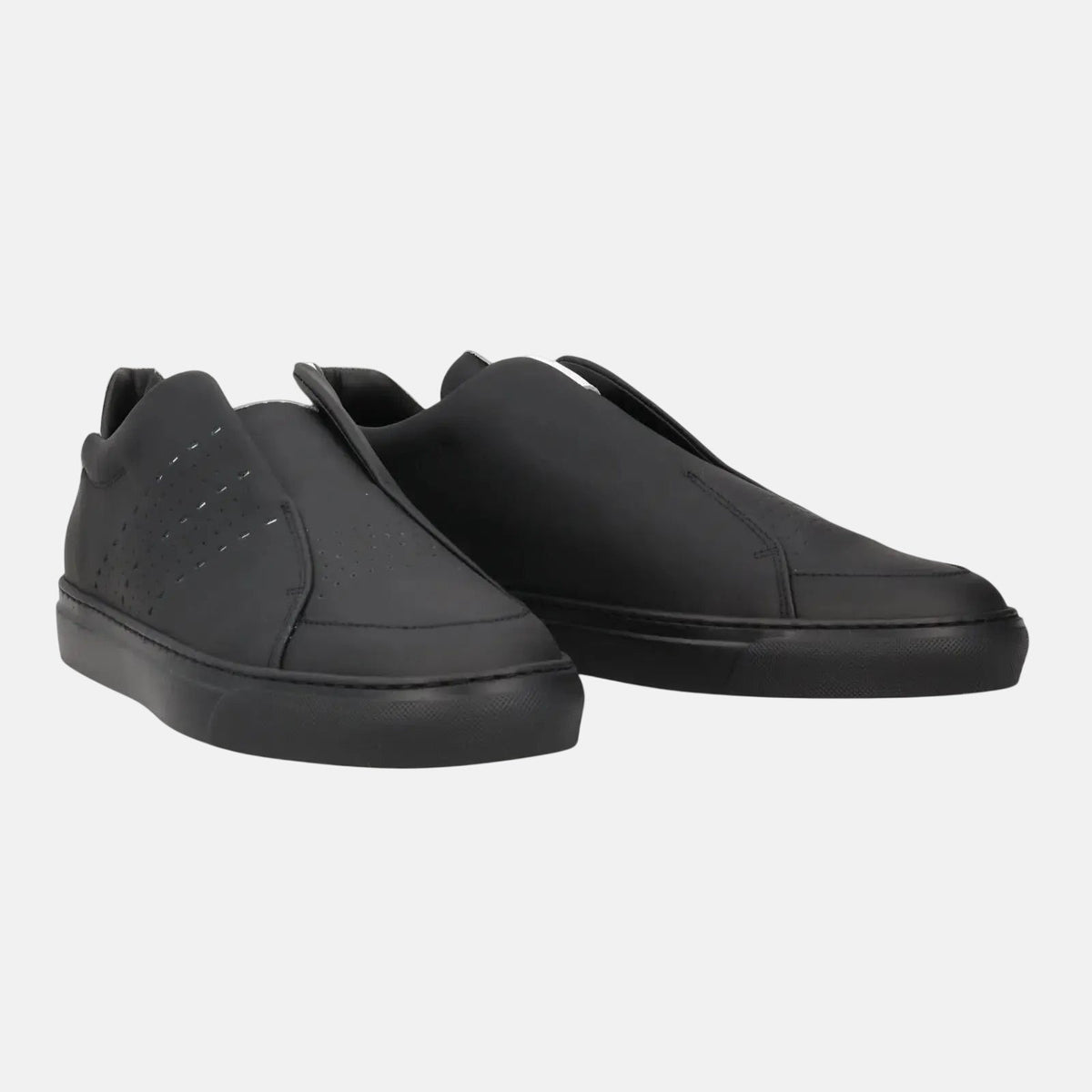 Harrys Of London Track Tech Leather Trainer Black/White | Preamato Luxury