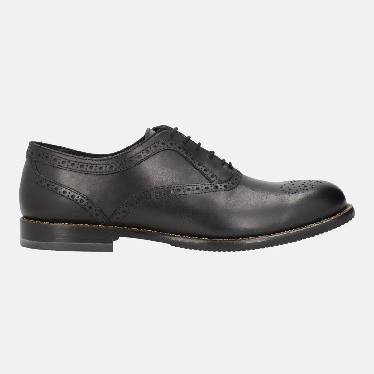 Harrys Of London Trillion Leather Brogue Black | Preamato Luxury