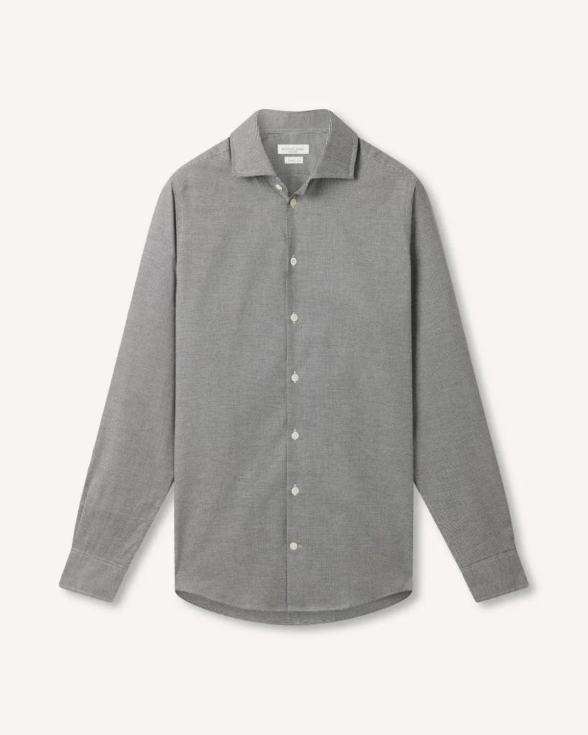 Richard James Black/White Shirt Cotton | Preamato Luxury
