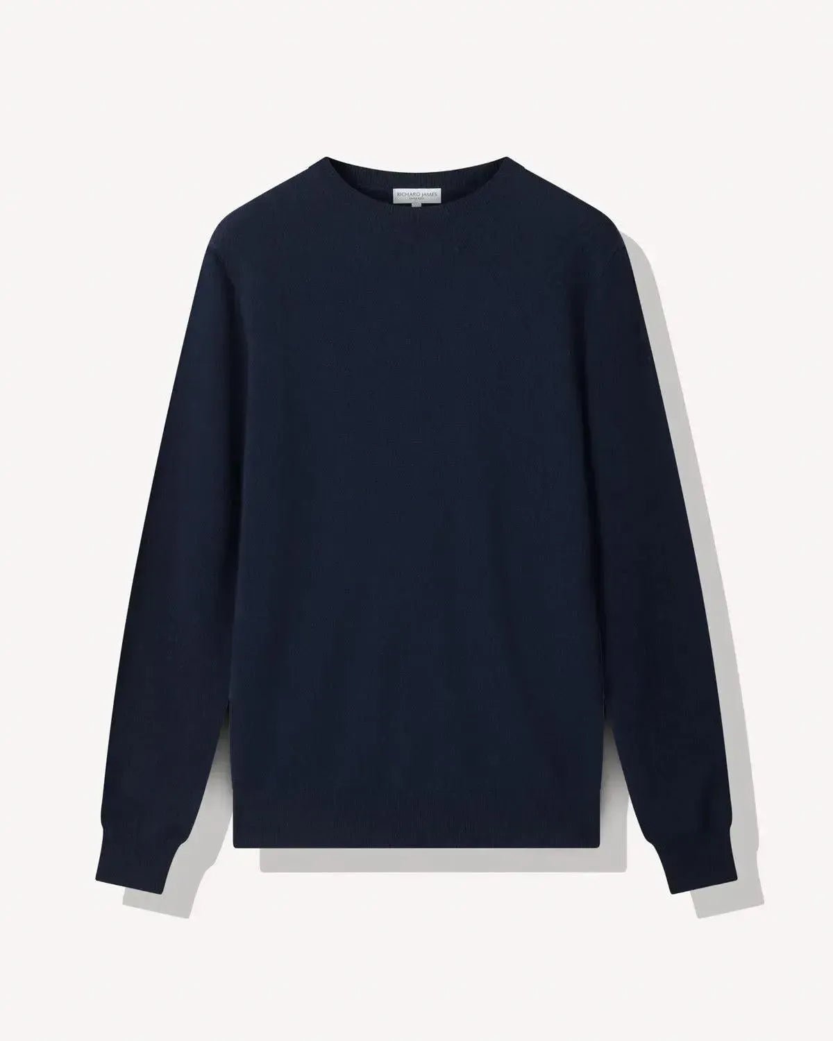 Richard James Cashmere Mix Crew Neck Navy | Preamato Luxury