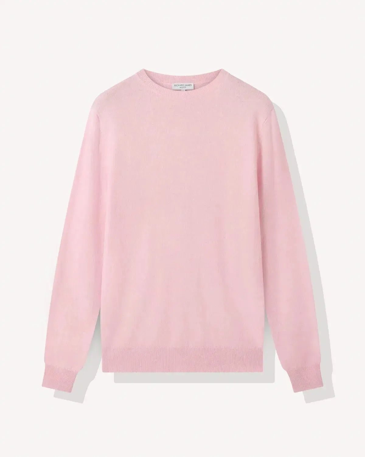 Richard James Cashmere Mix Crew Neck Pink | Preamato Luxury