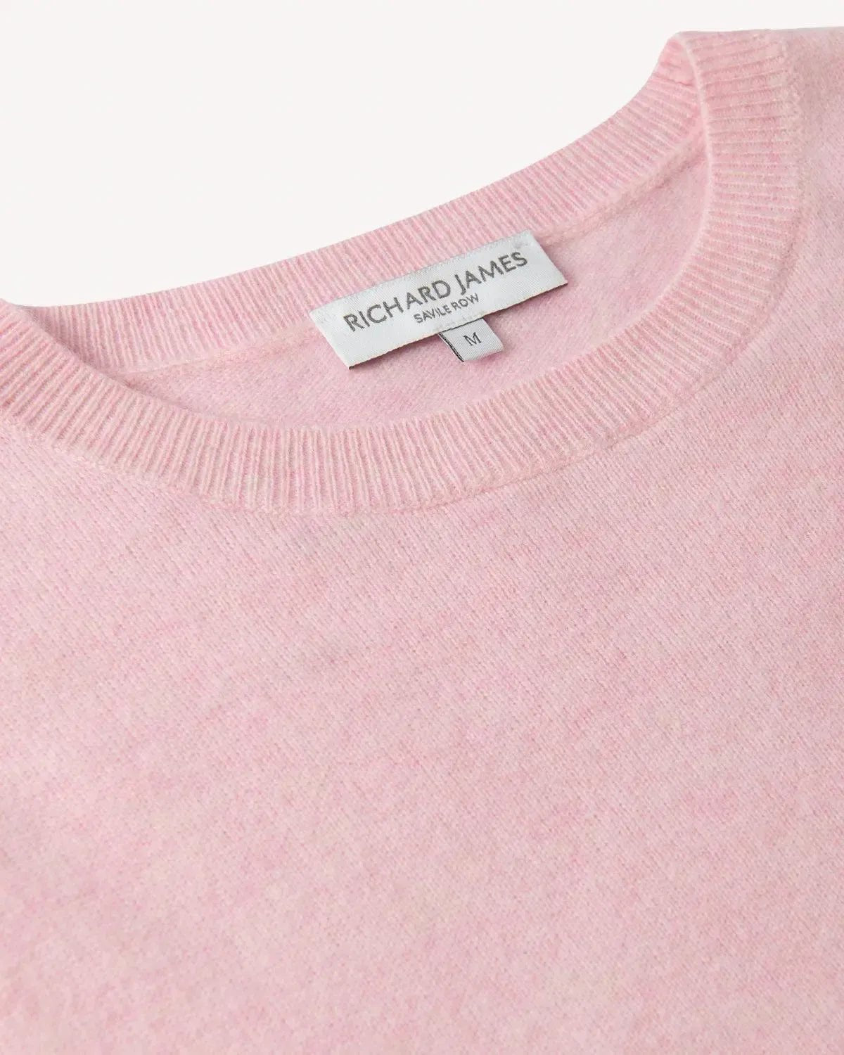 Richard James Cashmere Mix Crew Neck Pink | Preamato Luxury