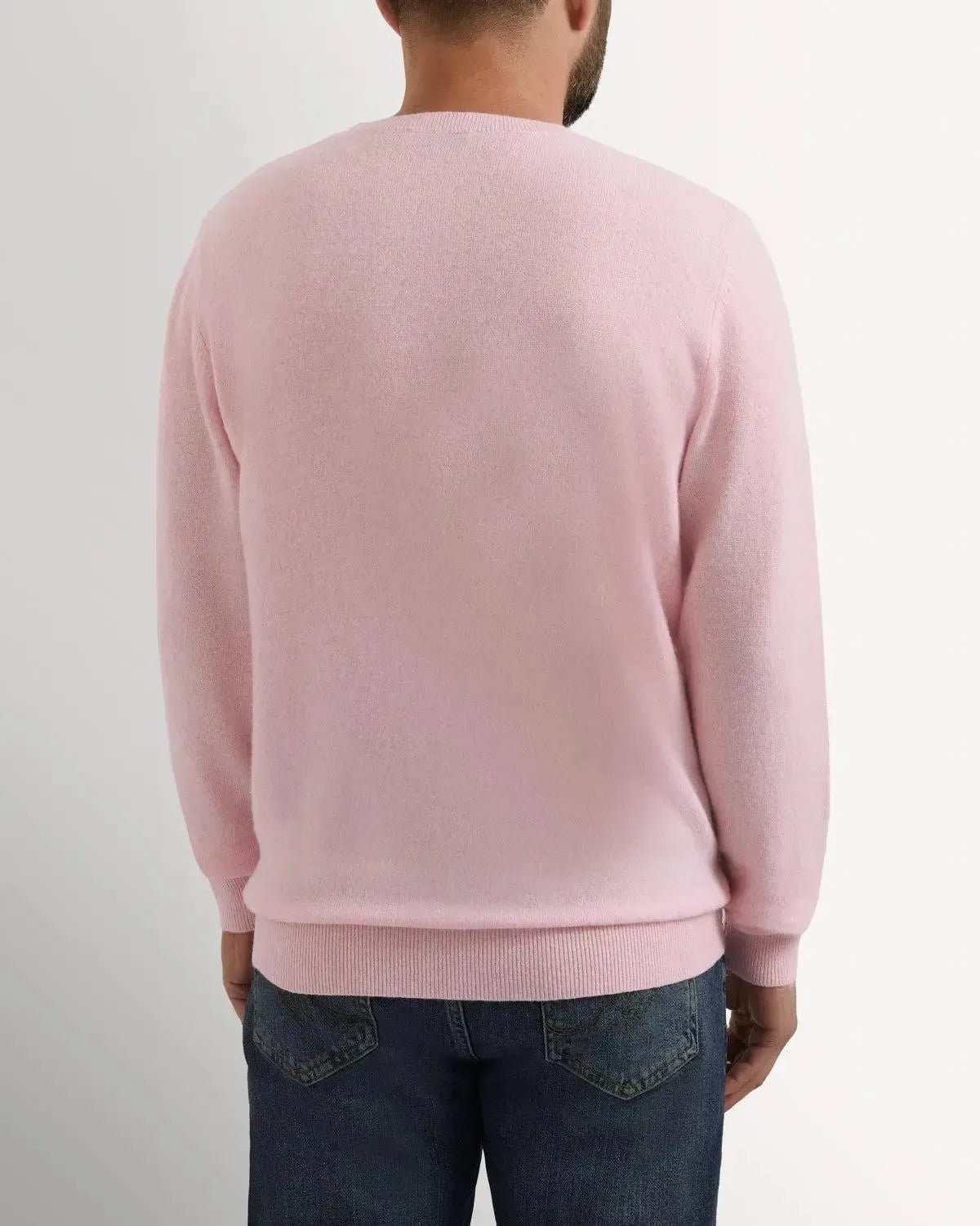 Richard James Cashmere Mix Crew Neck Pink | Preamato Luxury