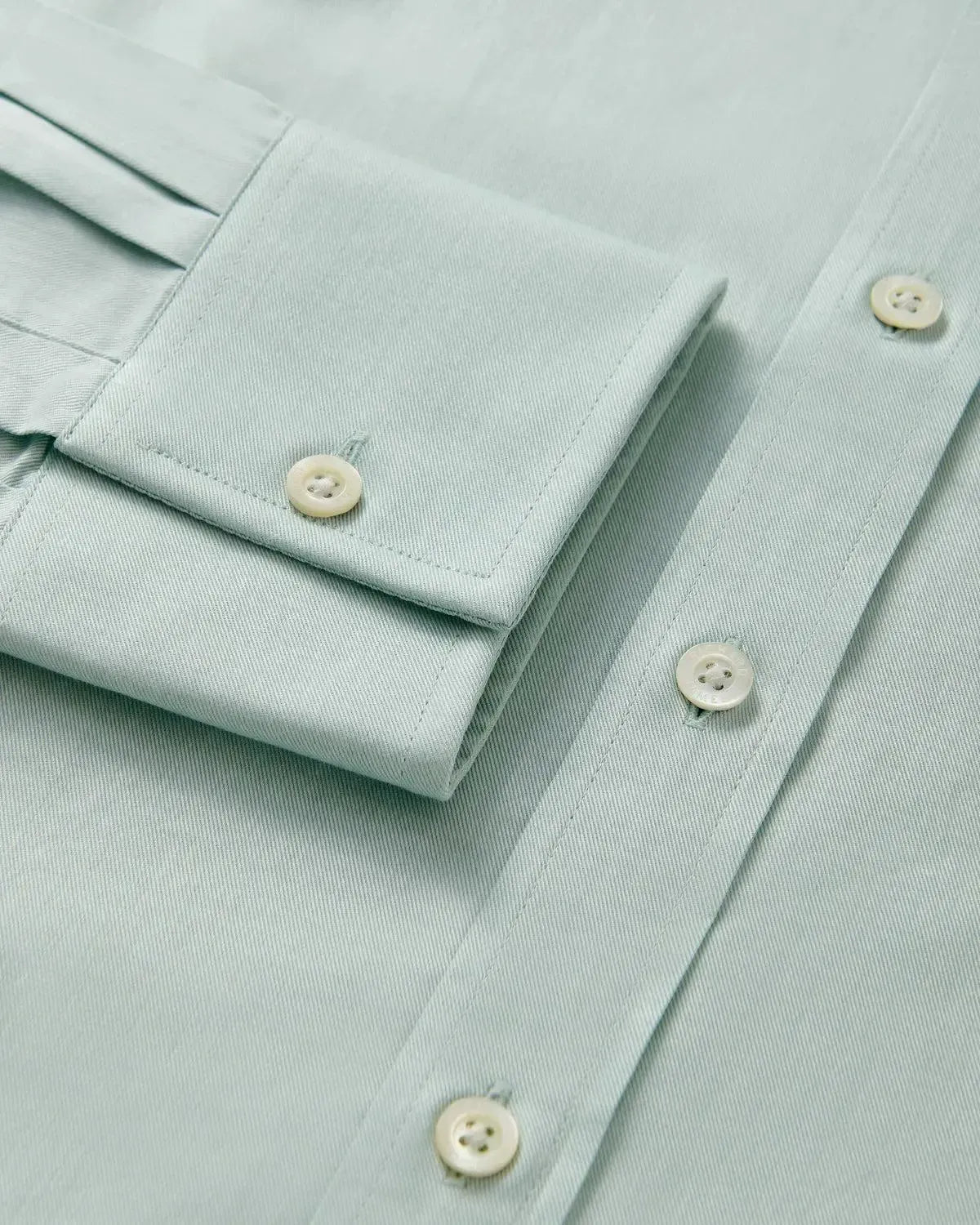 Richard James Classic Twill Shirt in Sage Green | Preamato Luxury